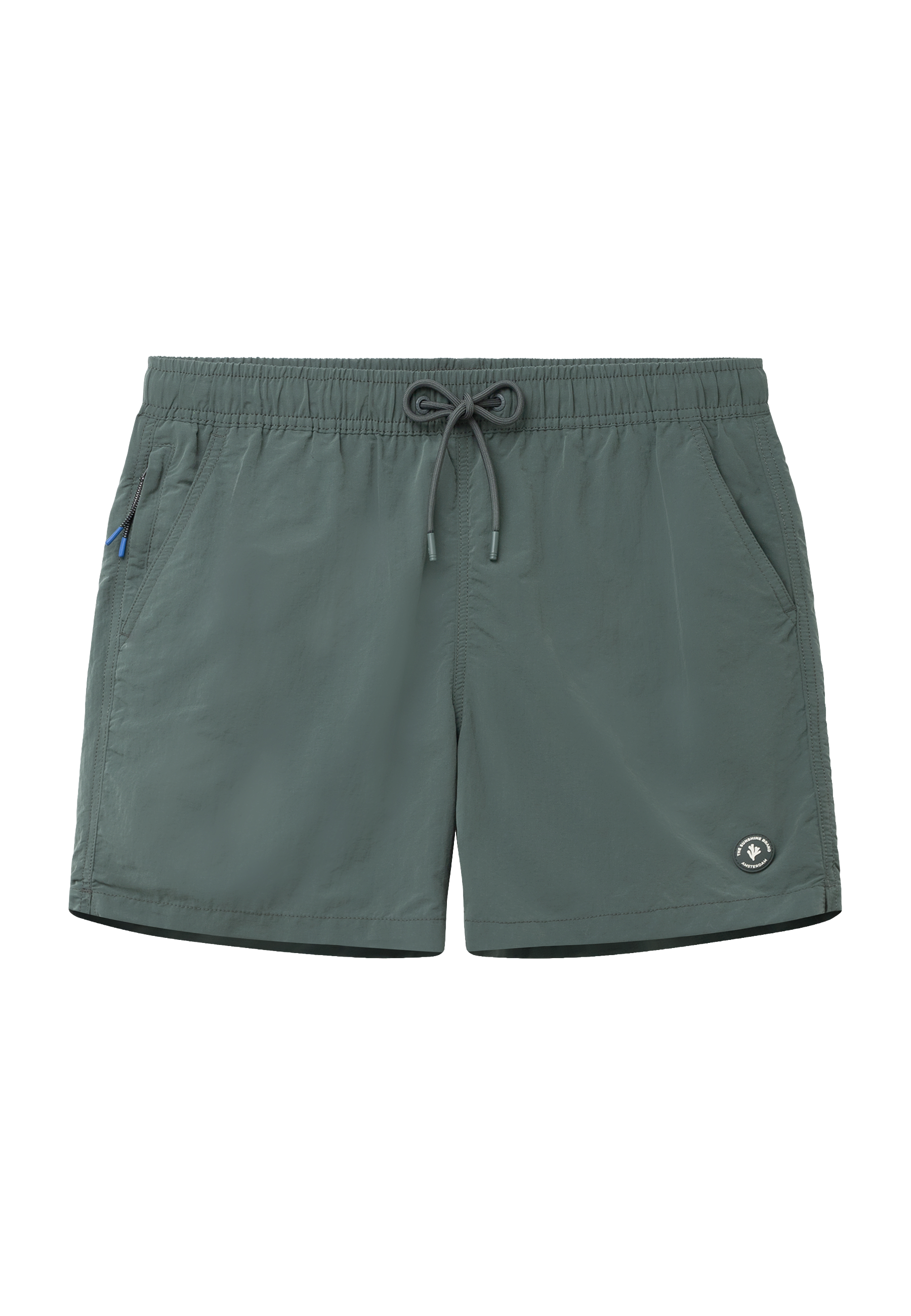 A-Dam x TSB - Nate Quick Dry Swim Shorts solid | green smokey