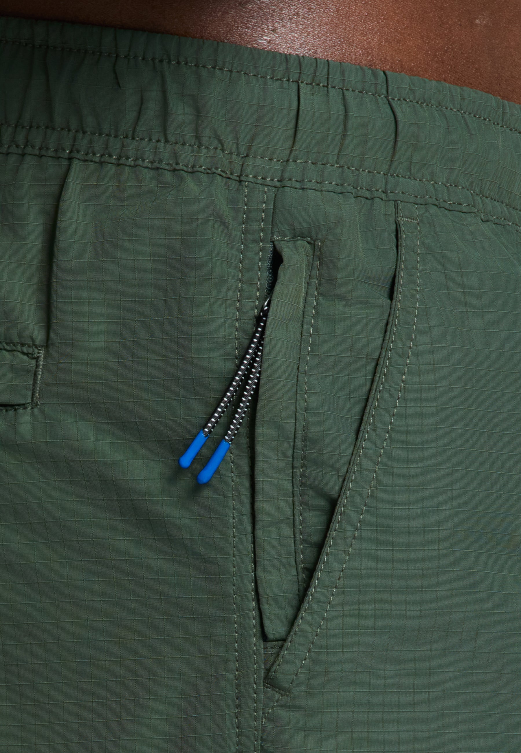 A-Dam x TSB - Nate Quick Dry Swim Shorts ribstop | green leaf