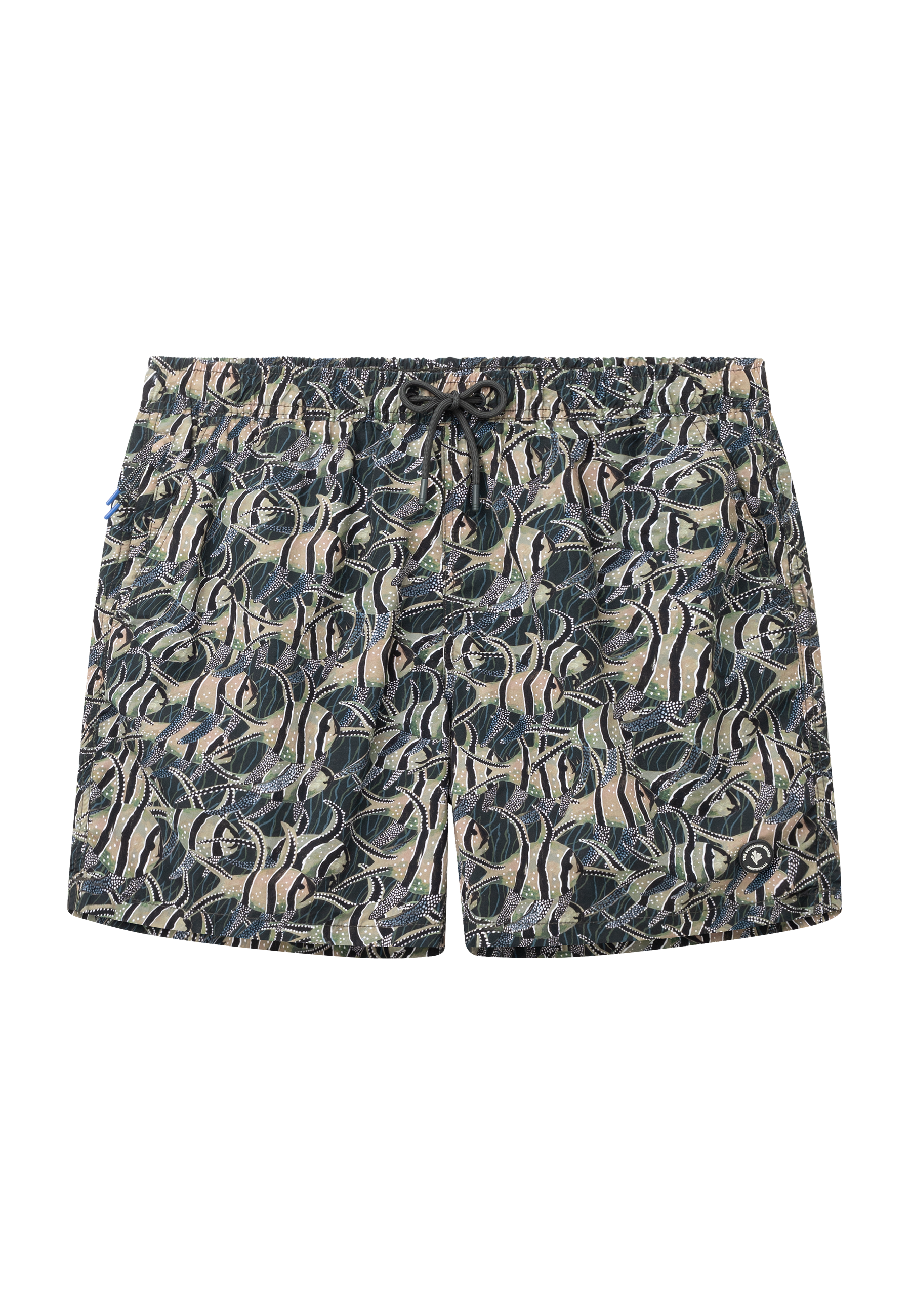 A-Dam x TSB - Nate Quick Dry Swim Shorts angle fish | beige