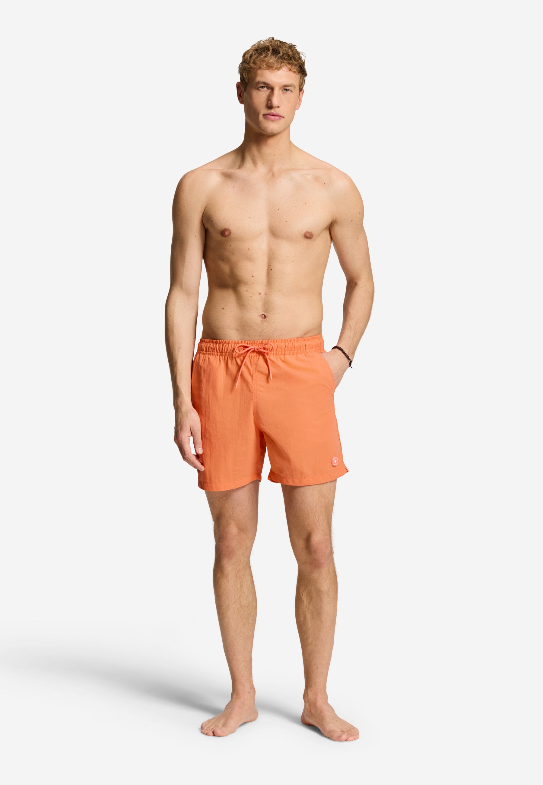 A-Dam x TSB - Nate Quick Dry Swim Shorts solid | orange coral