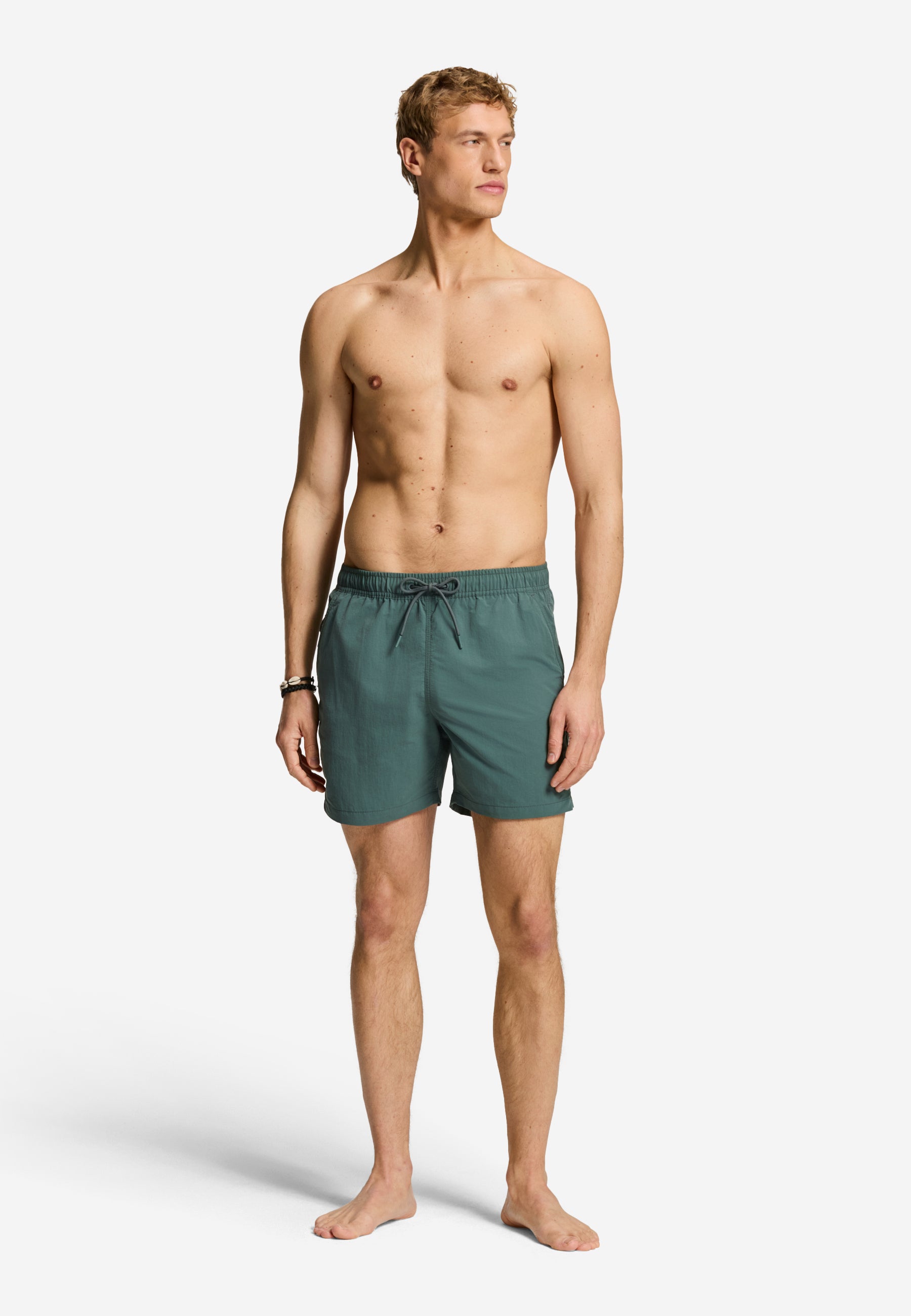 A-Dam x TSB - Nate Quick Dry Swim Shorts solid | green smokey