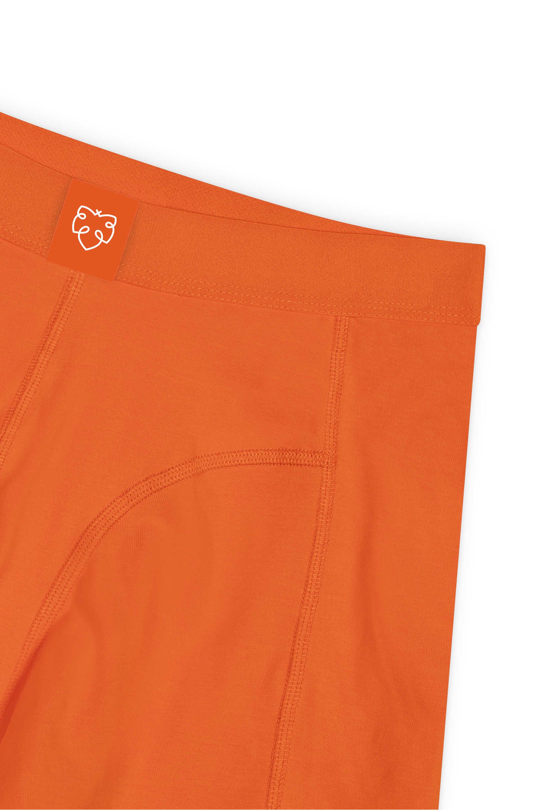 Orangefarbener Feststoff