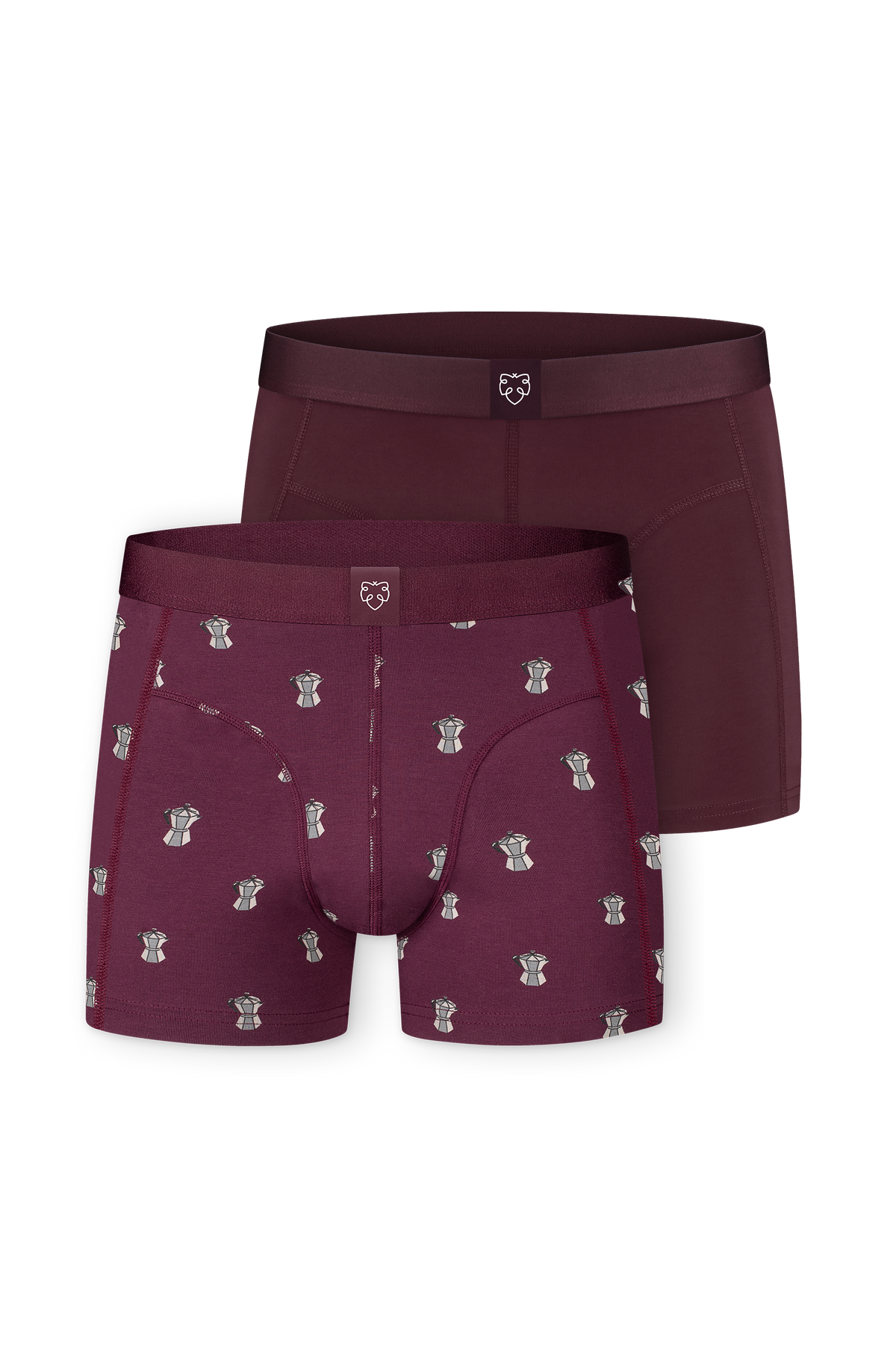 ACE Boxer shorts 2P Burgundy Percolator_Solid