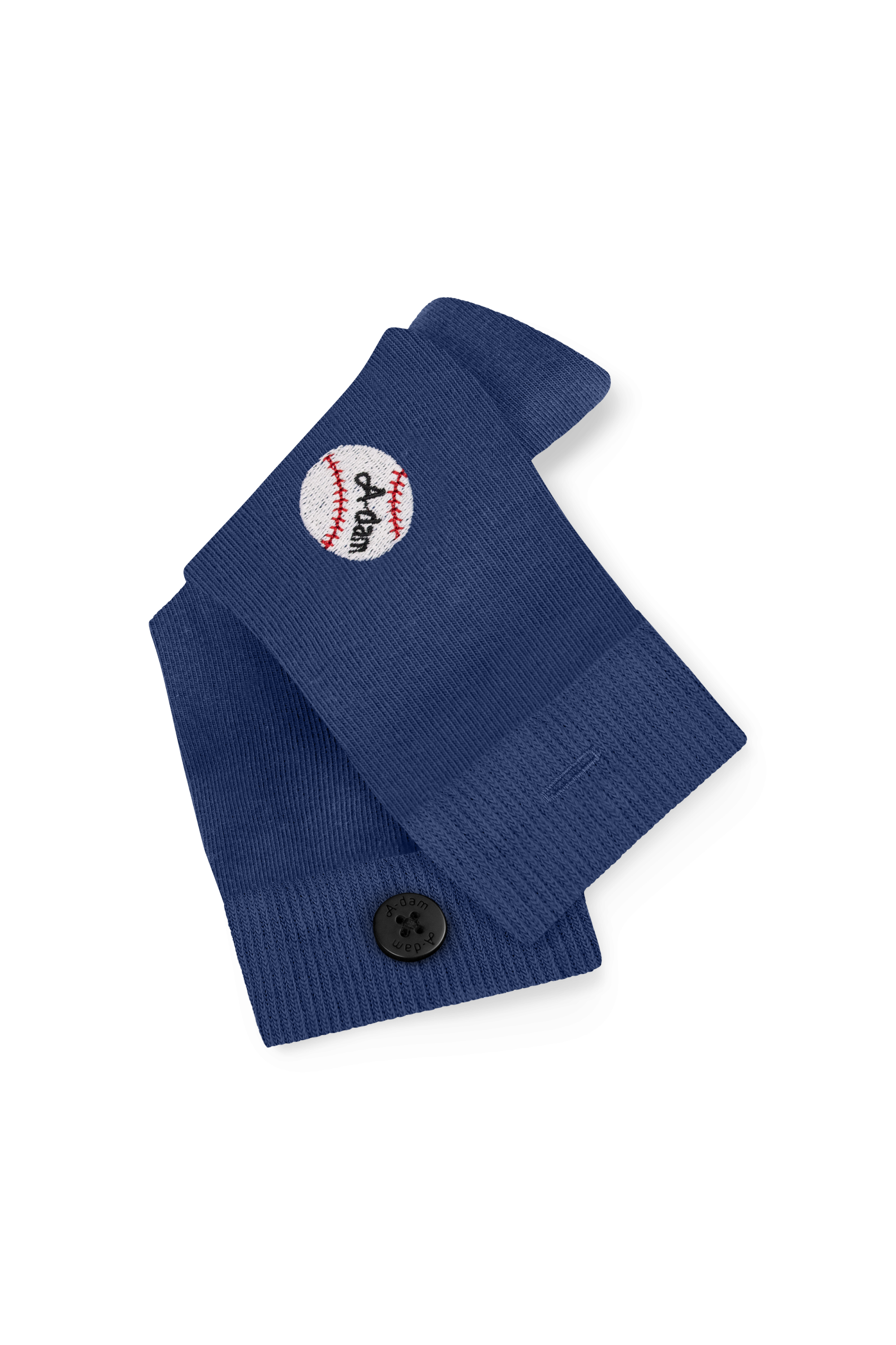 Casual Socks Blue Baseball Emb