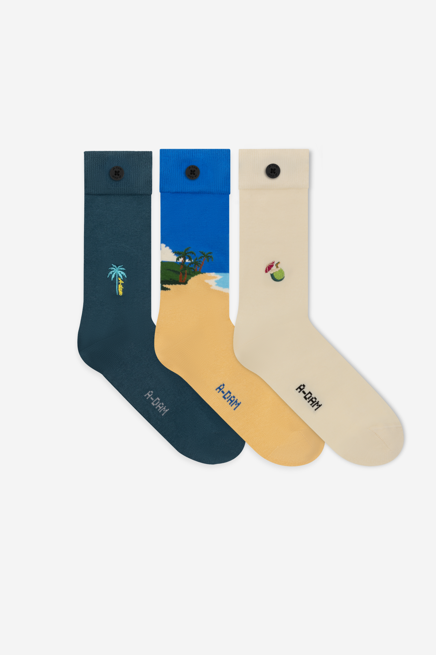 A-dam Palm, Ecru Coconut & Ecru Beach 3-Pack