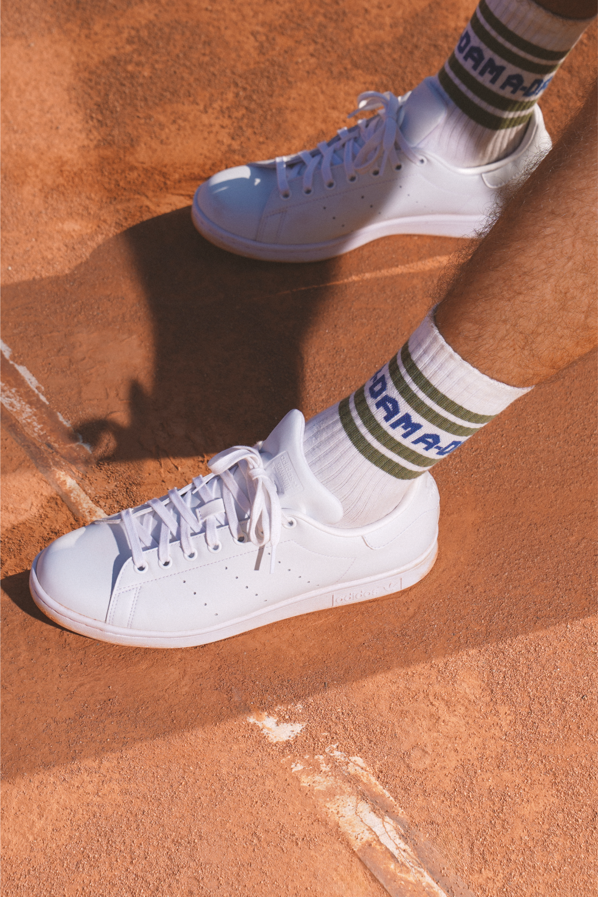White A-dam Striped