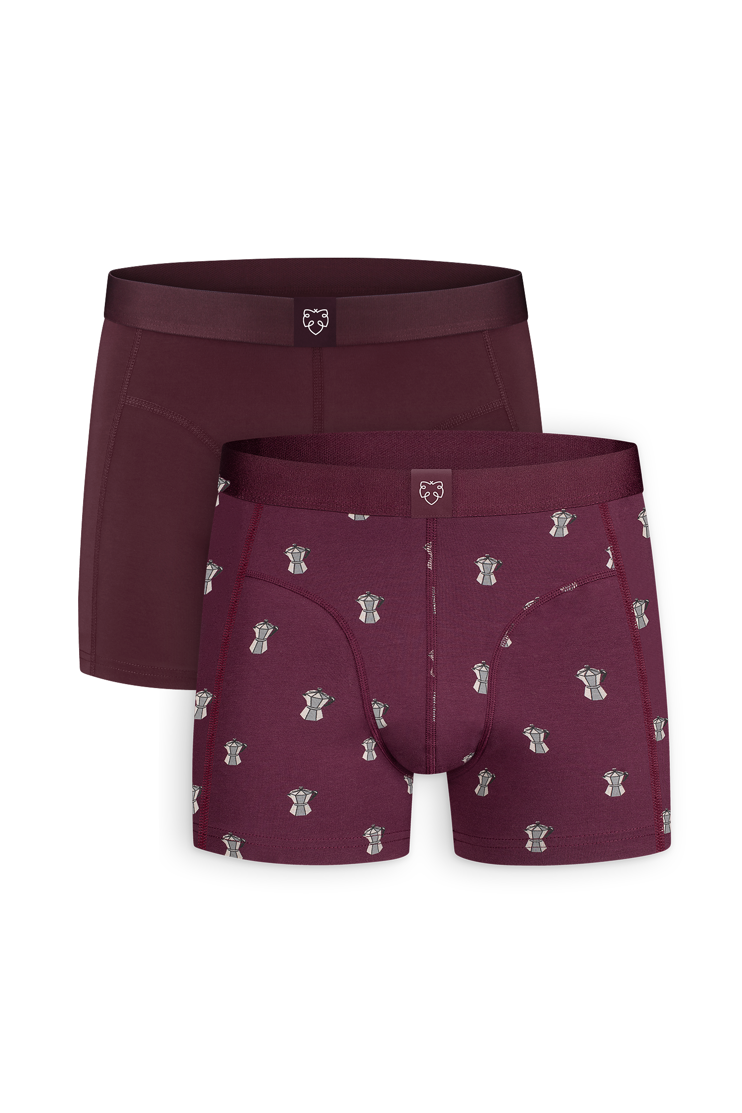 ACE Boxer shorts 2P Burgundy Percolator_Solid