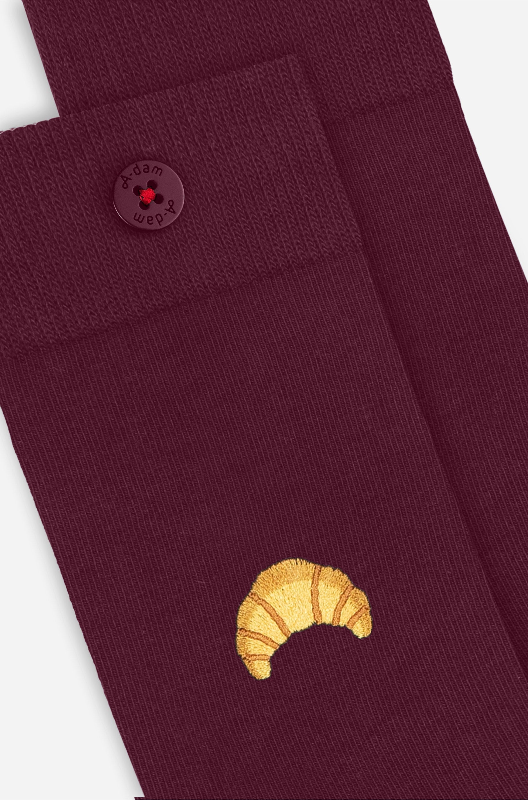 Casual Socks Croissant Burgundy