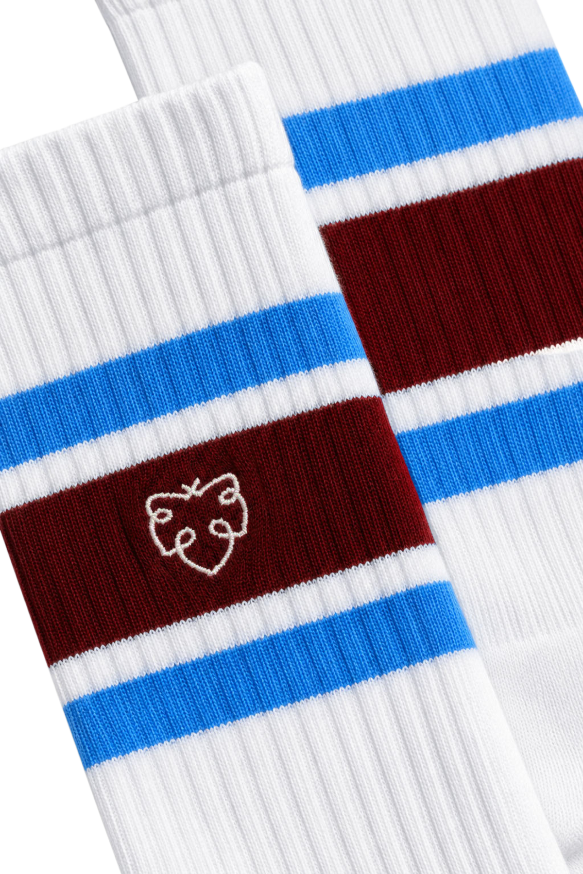 Chaussettes CHAMP crew 3P Vintage Red Blue Athletic stripes