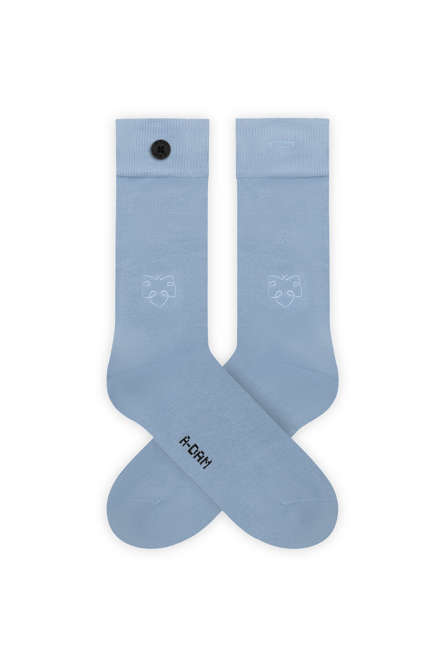 Solid Nautical Blue, Medi Blue & Dusty Blue A-dam logo 3-Pack