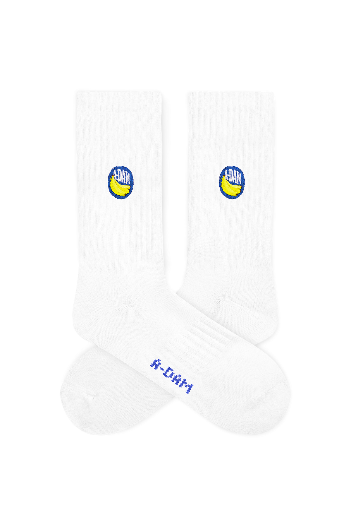 CHAMP Crew Socken Weiß Banana Sticker