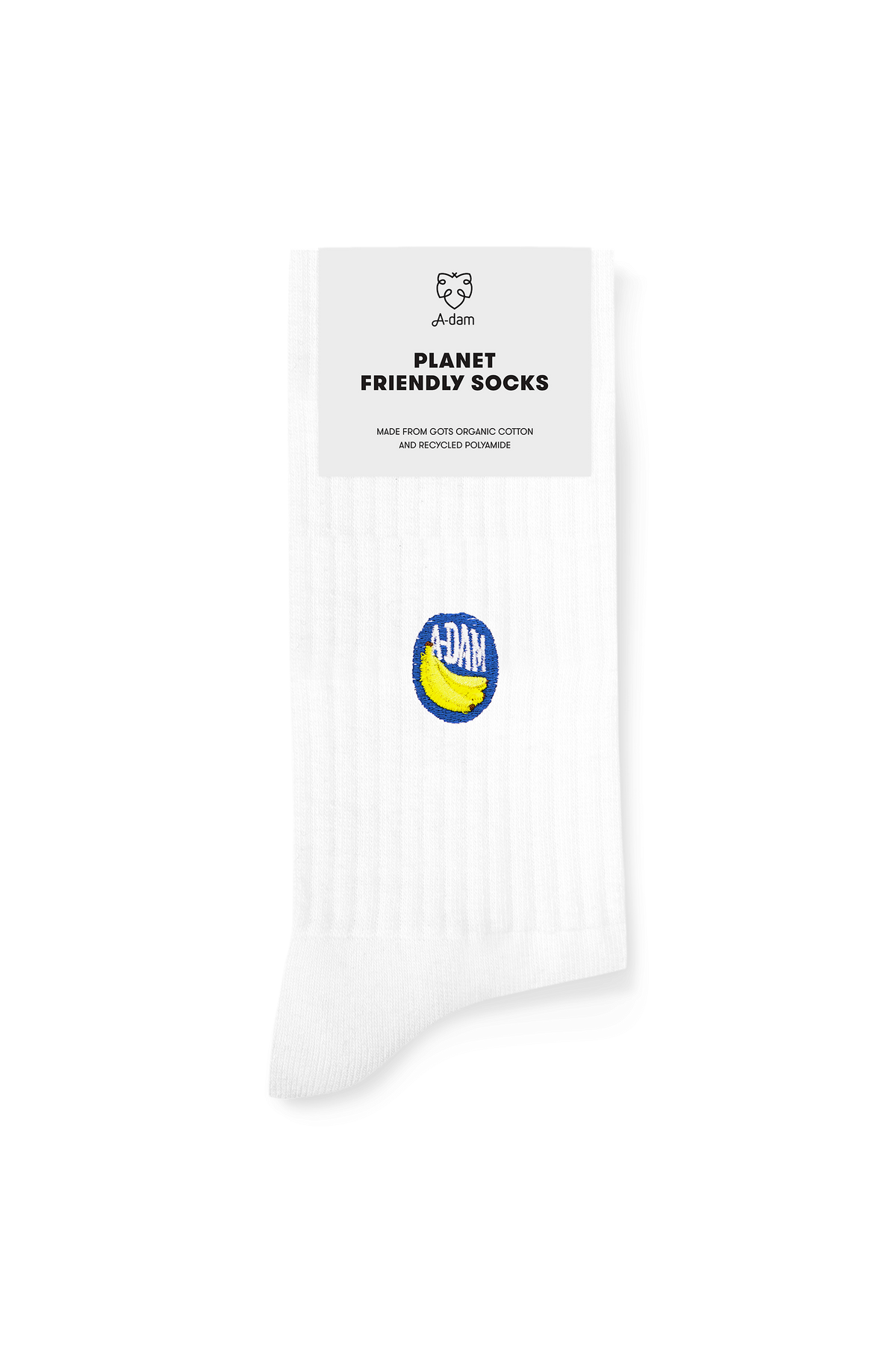 CHAMP Crew Socken Weiß Banana Sticker