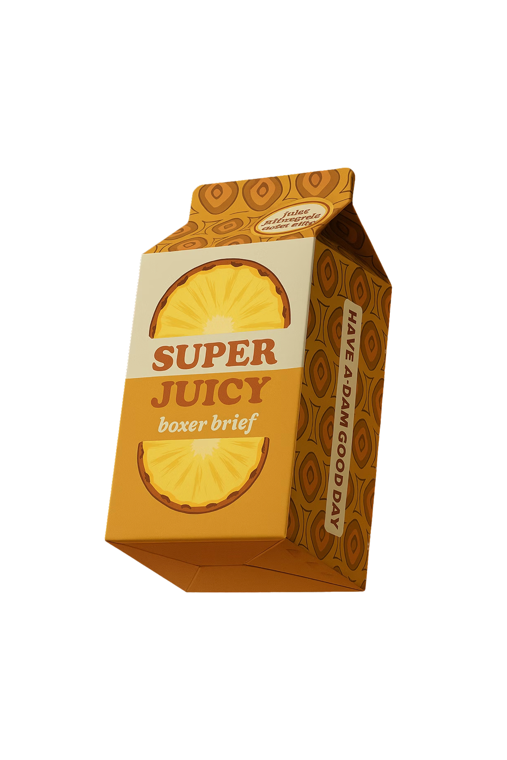 Blue Pineapple Juice Carton Giftbox