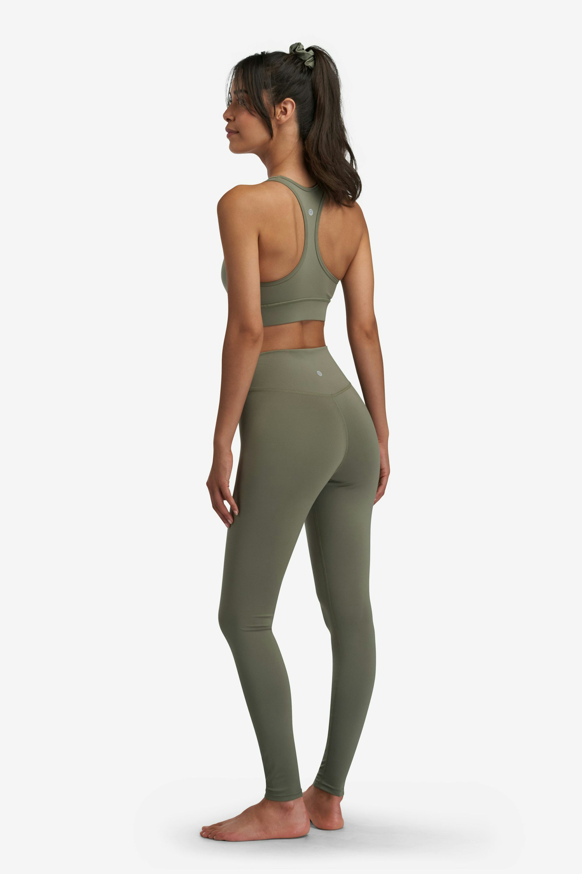 A-dam solid olive active leggings from recycled plastic bottles