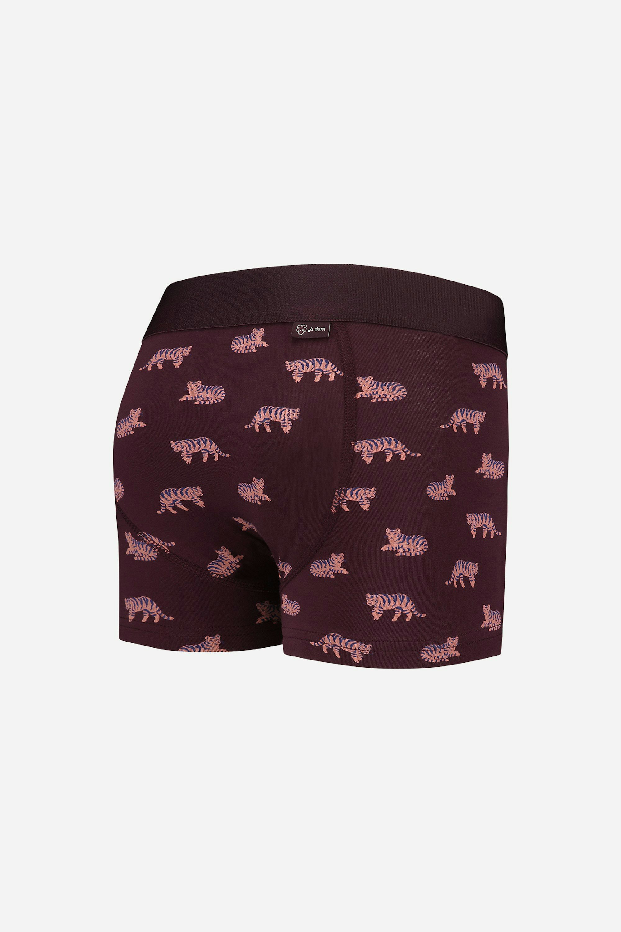 A-dam Boys Boxer briefs with purple tigers from GOTS organic cotton