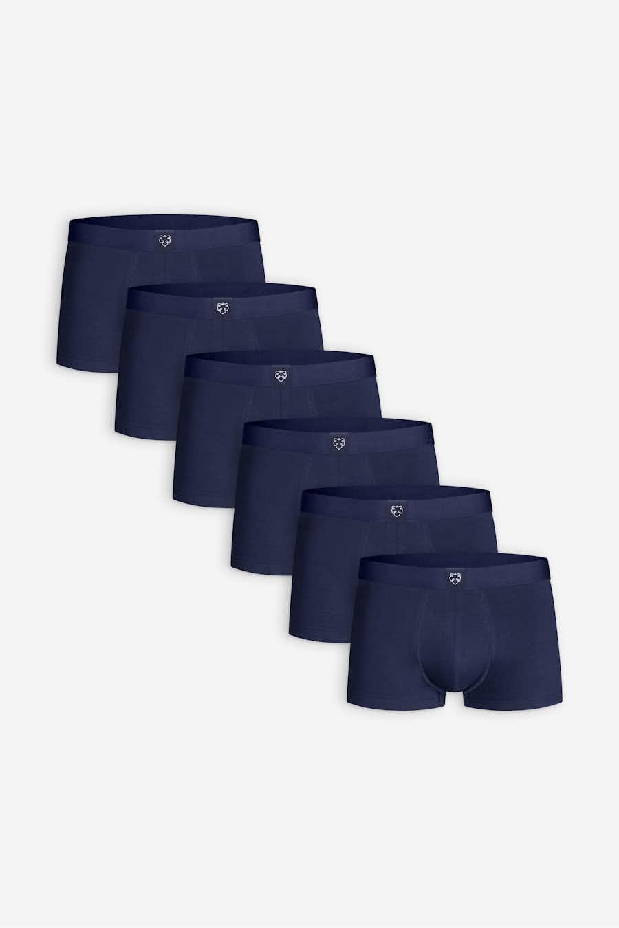 6xSolid Navy Trunks