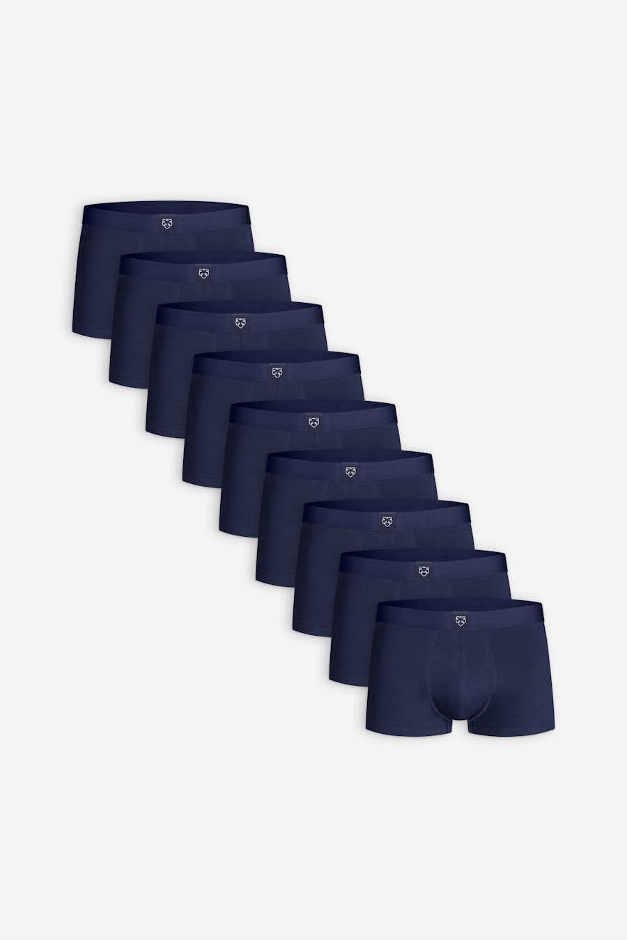 9xSolid Navy Trunks
