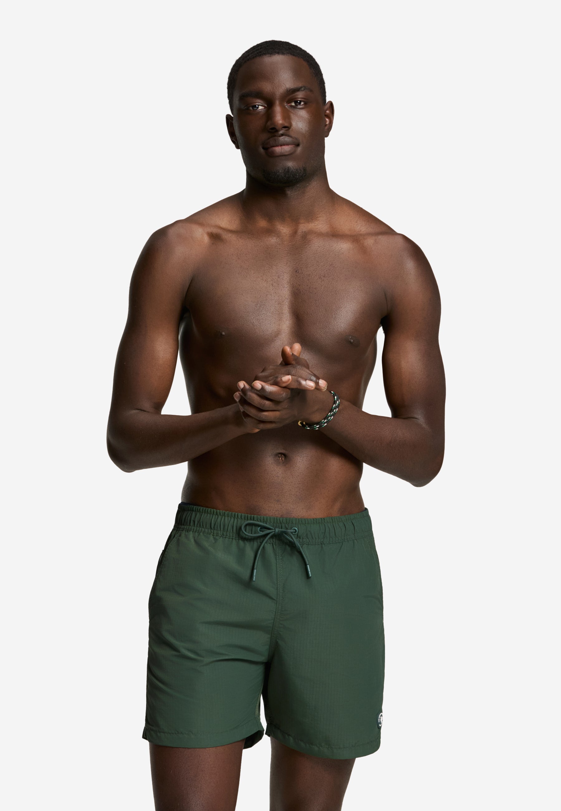 A-Dam x TSB - Nate Quick Dry Swim Shorts ribstop | green leaf