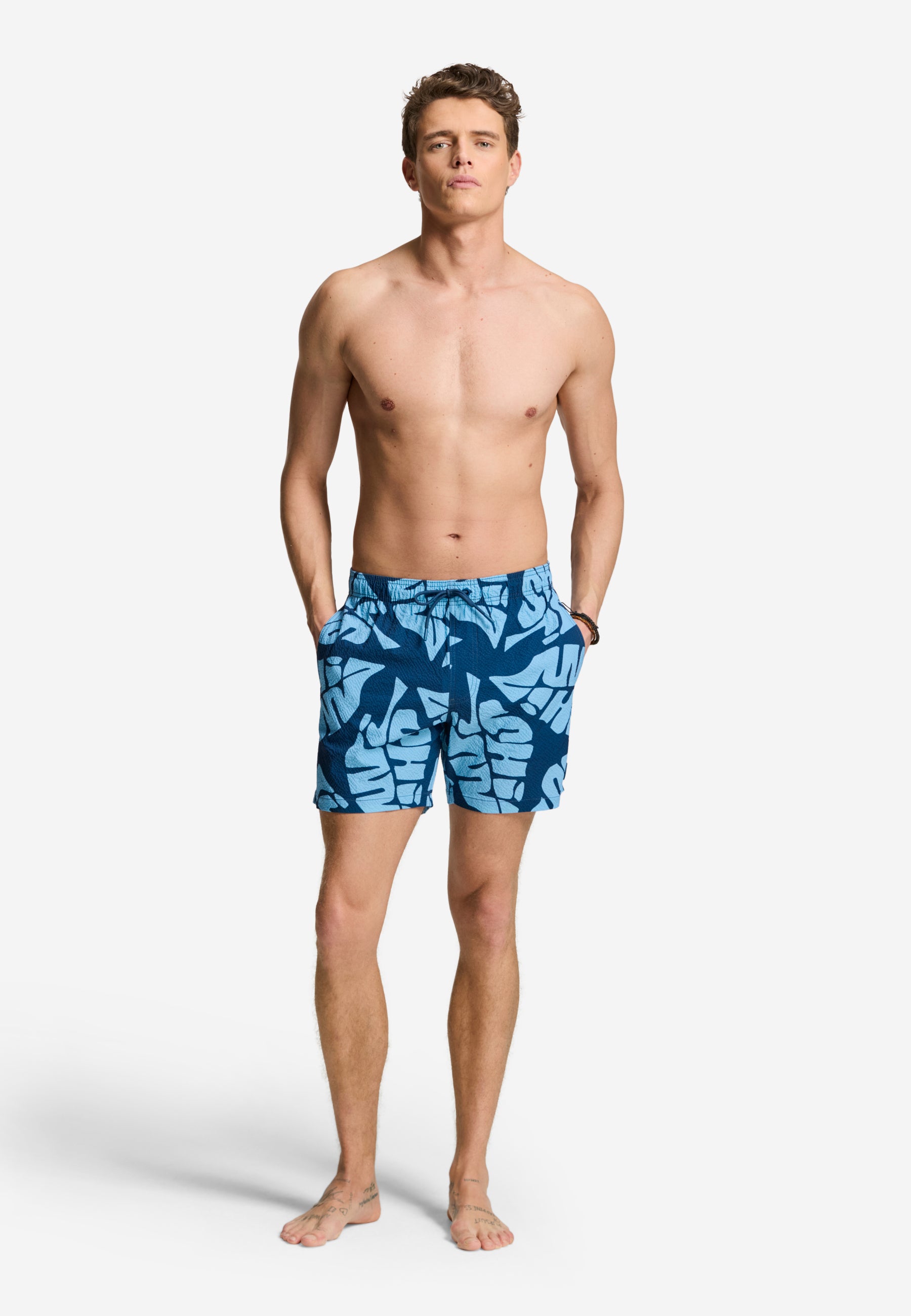A-Dam x TSB - Nate Quick Dry Swim Shorts | blue slate