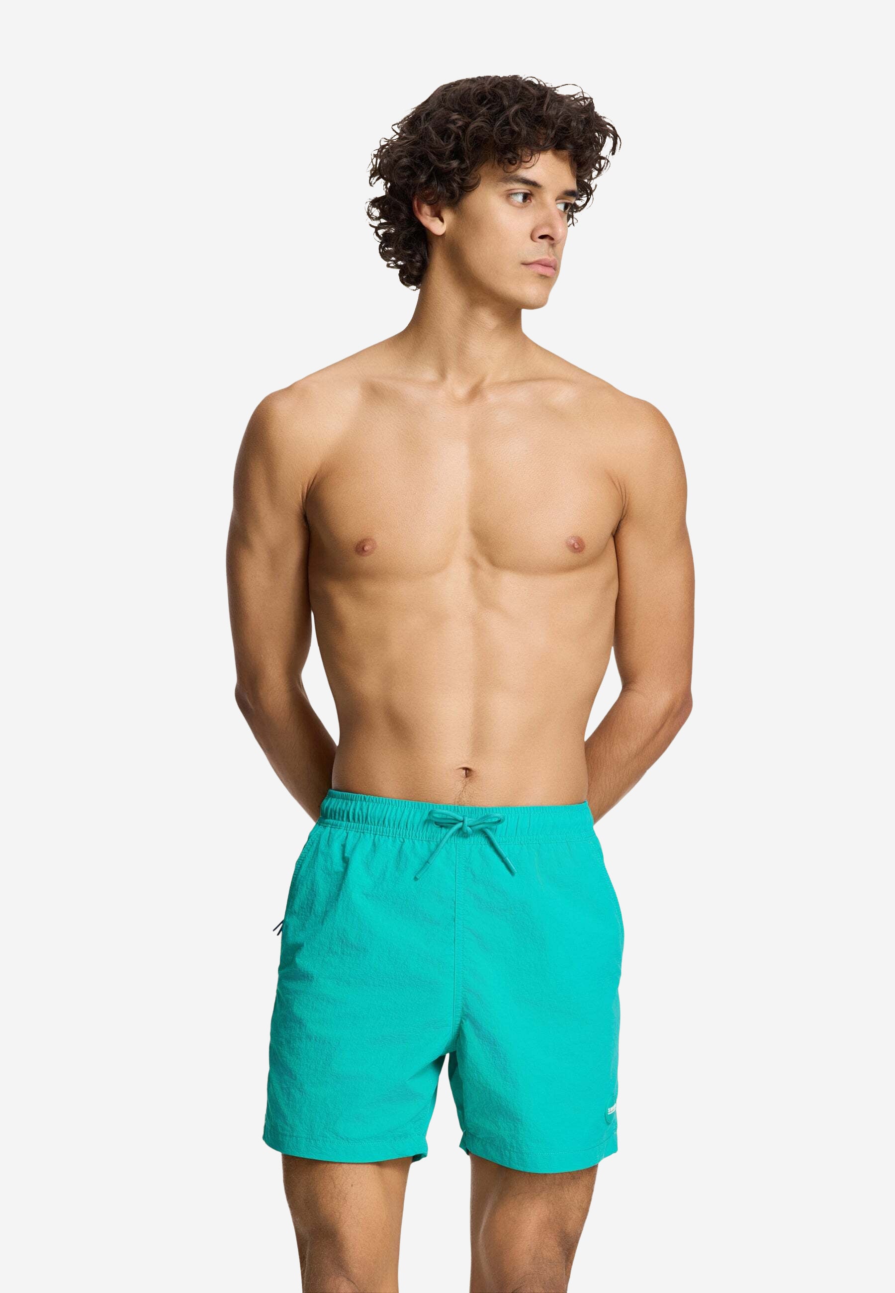 A-Dam x TSB - Nate Quick Dry Swim Shorts solid | blue lagoon