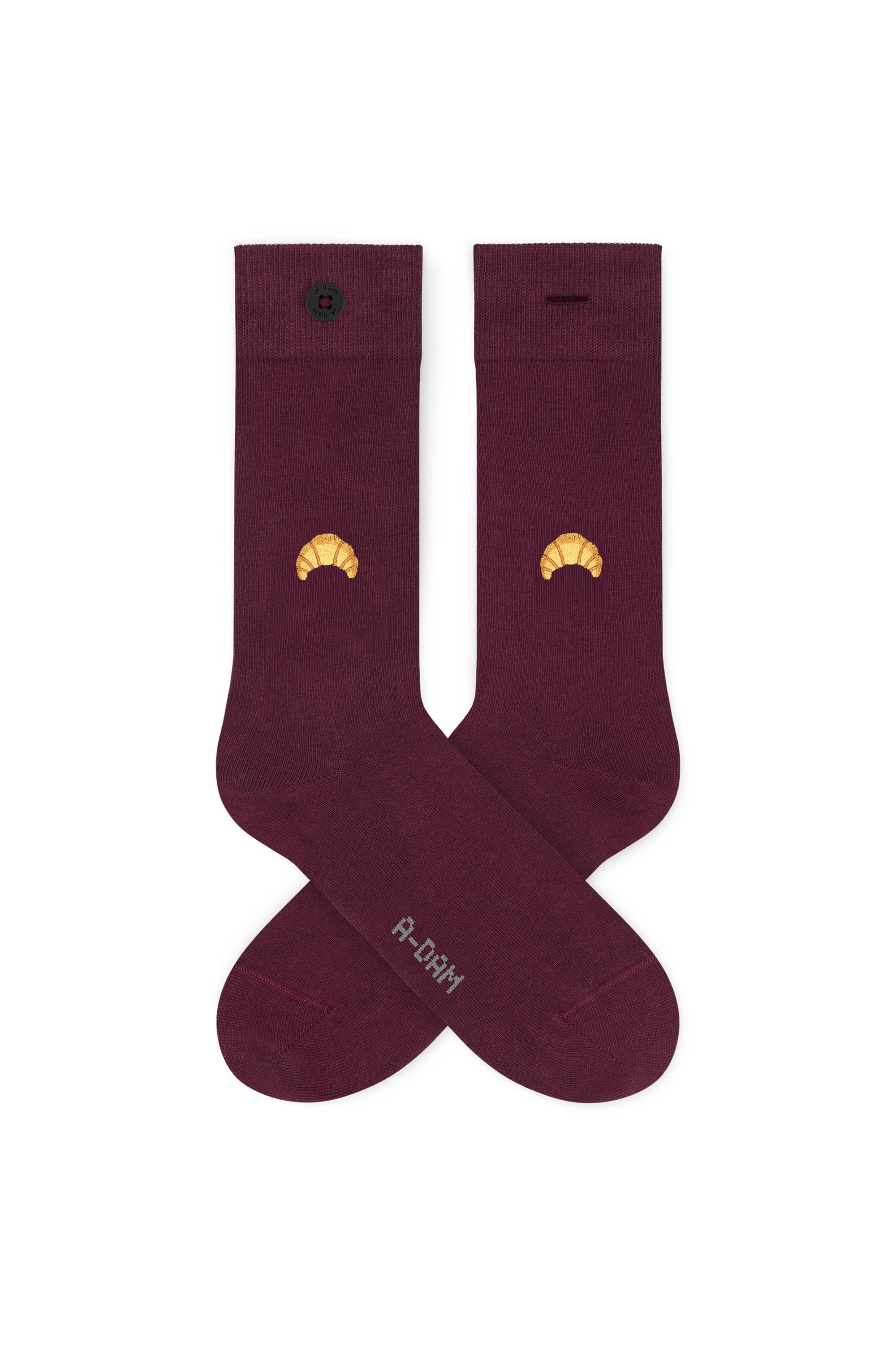 Casual Socks Croissant Burgundy