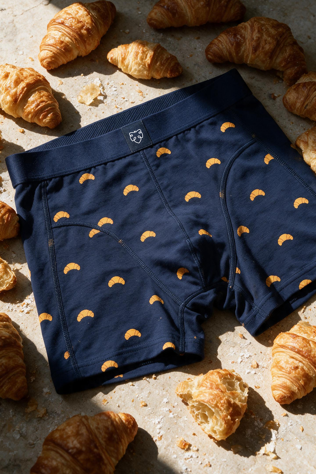 ACE Boxershorts 2-Pack Solid Navy Croissant