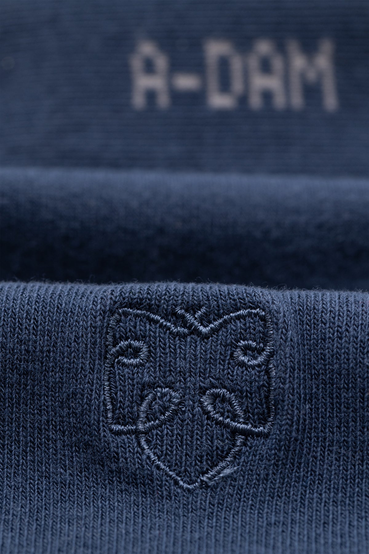 ICON sokken 3P Solids Nautical Blue_Medi Blue_Dusty Blue A-dam logo