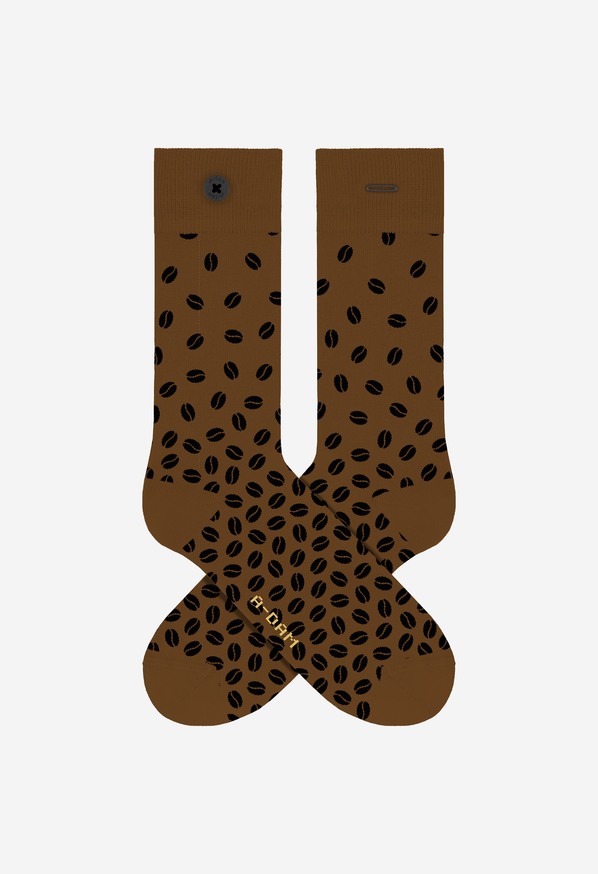 Casual Socks Coffee Falling Beans Brown