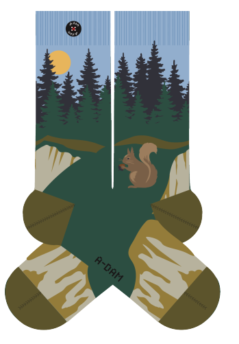 ICON Socks Blue Squirrel