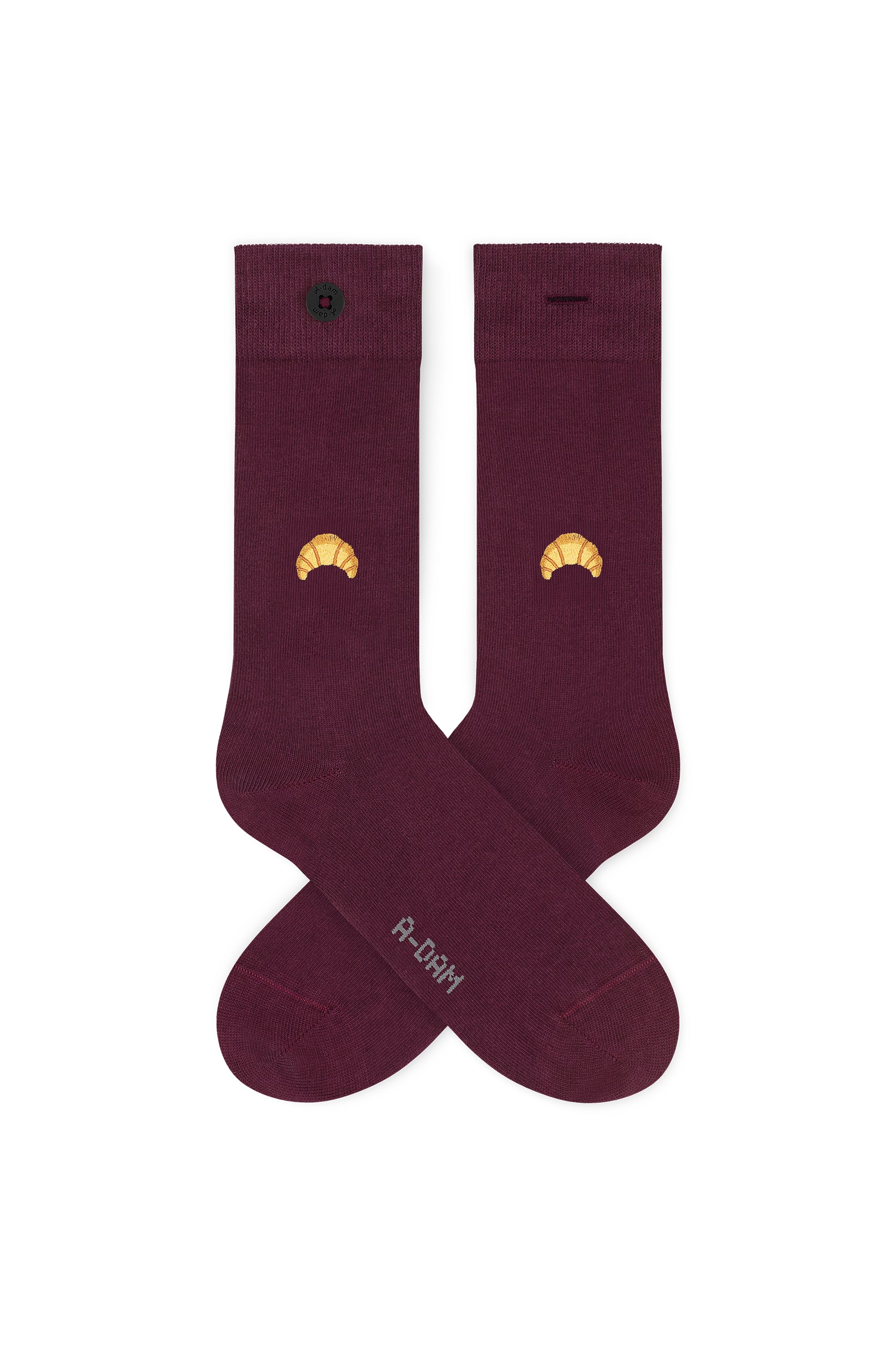 Casual Socks Croissant Burgundy