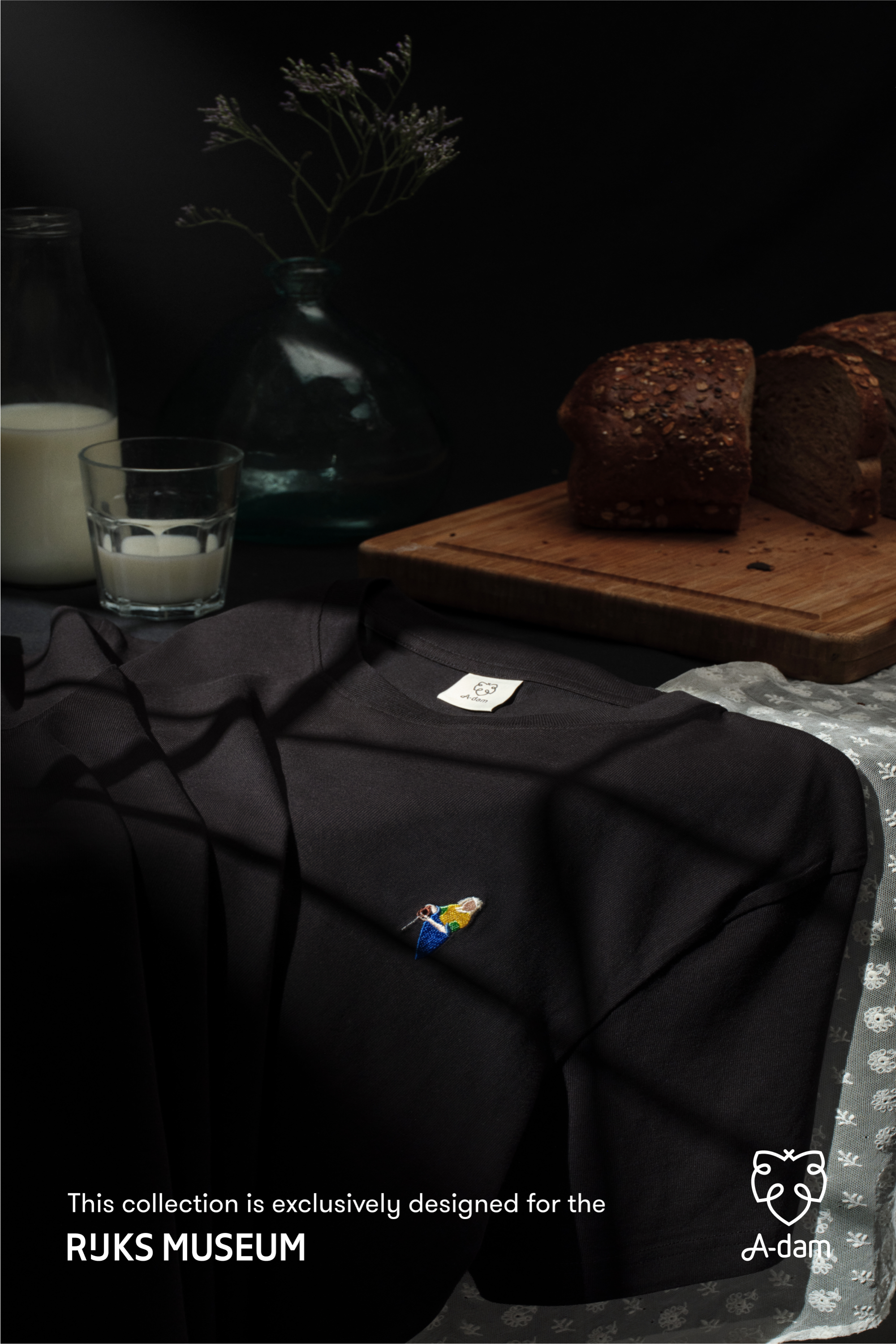 Black Tee Milkmaid