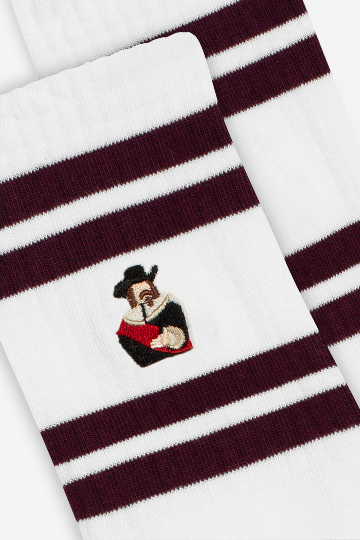 CHAMP Crew Socken Burgundy Stripes Rijksmuseum