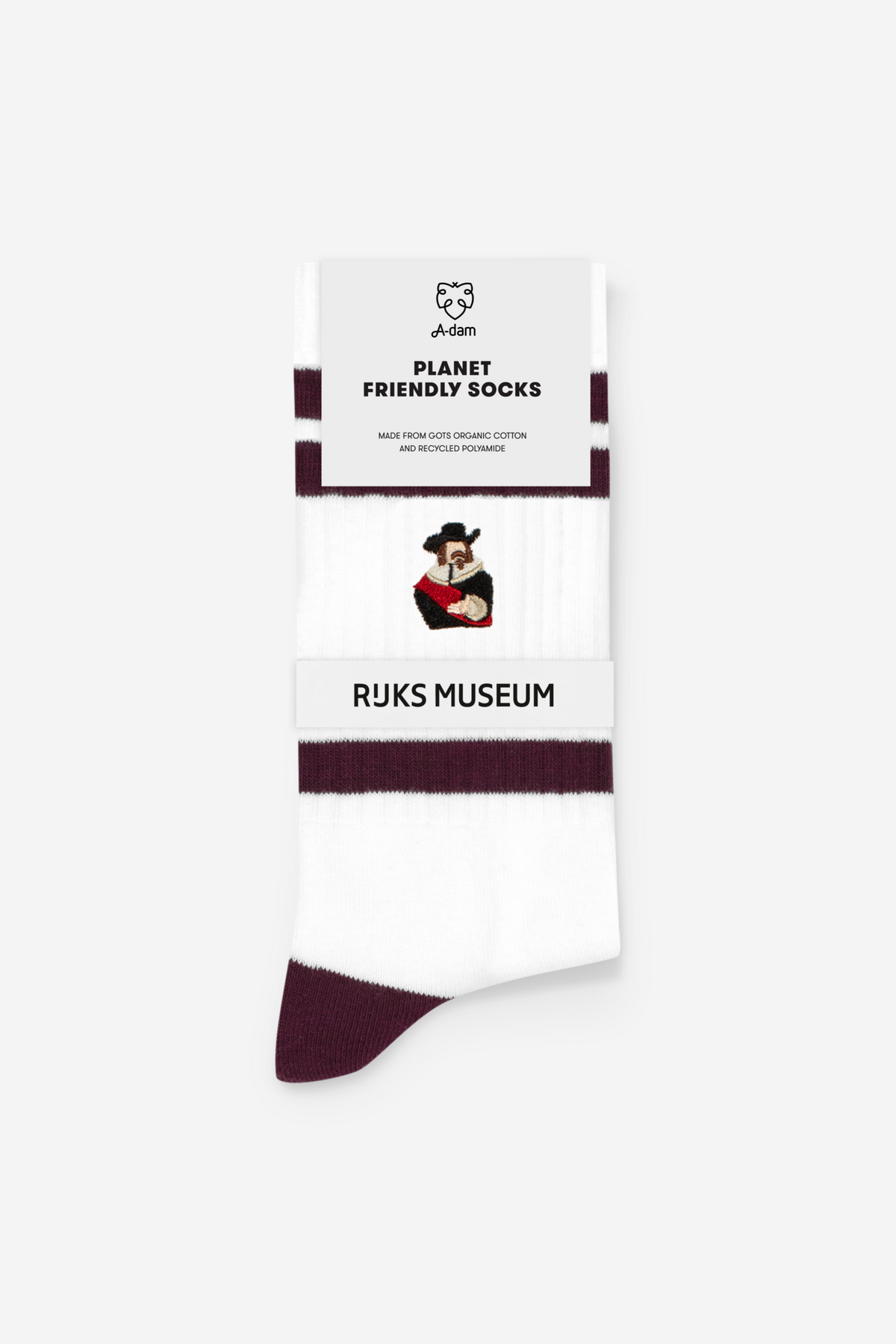 CHAMP Crew Socken Burgundy Stripes Rijksmuseum