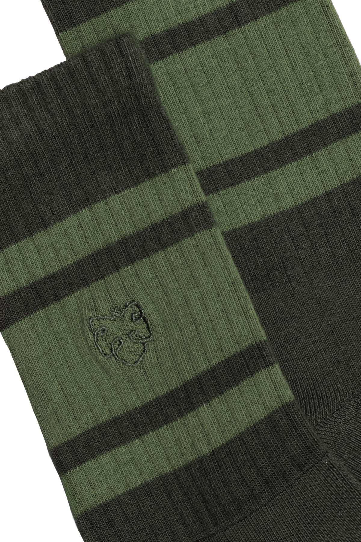 CHAMP crew socks 3P Green Stripes