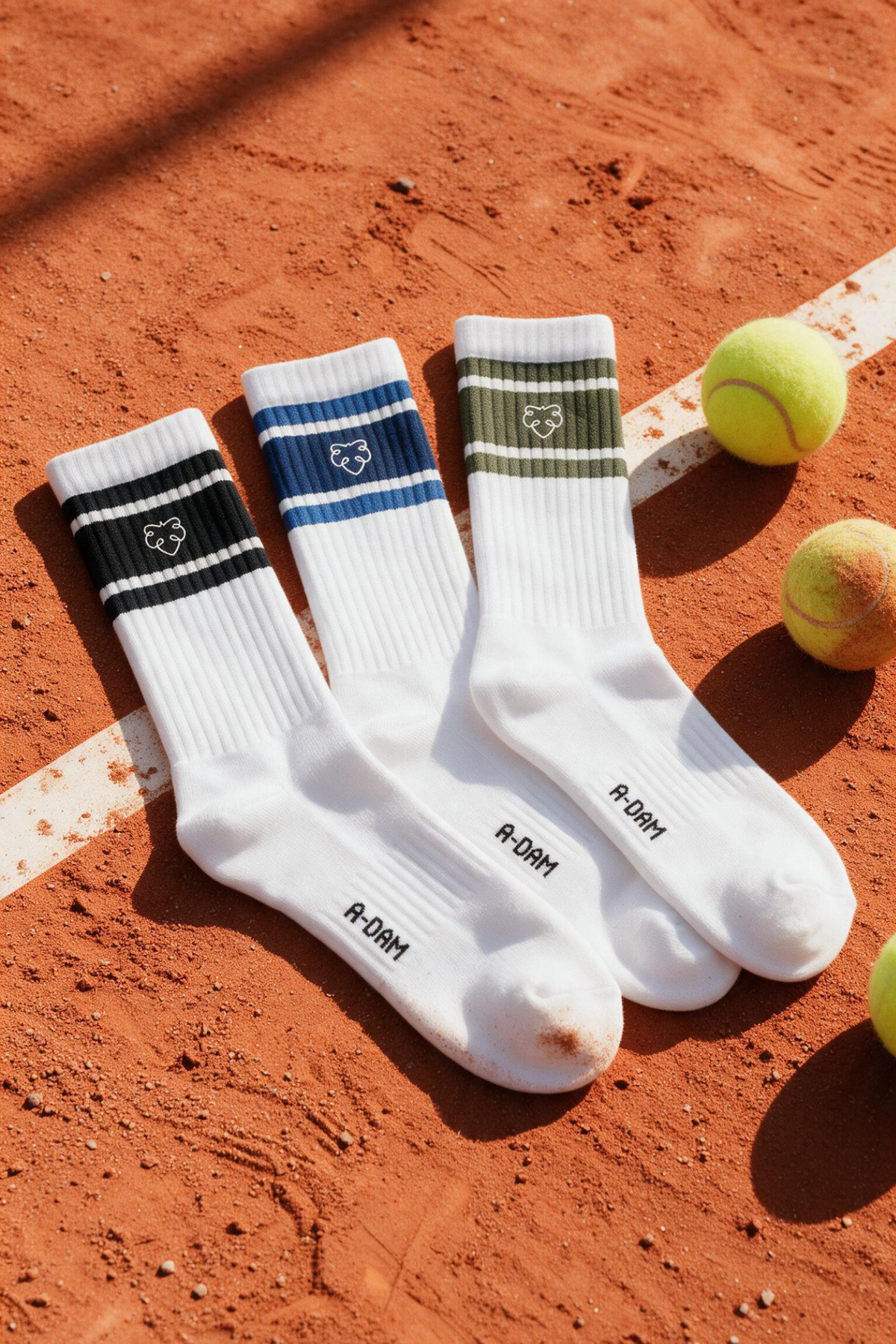 CHAMP Crew Socken 3P Weiß Athletic Stripes