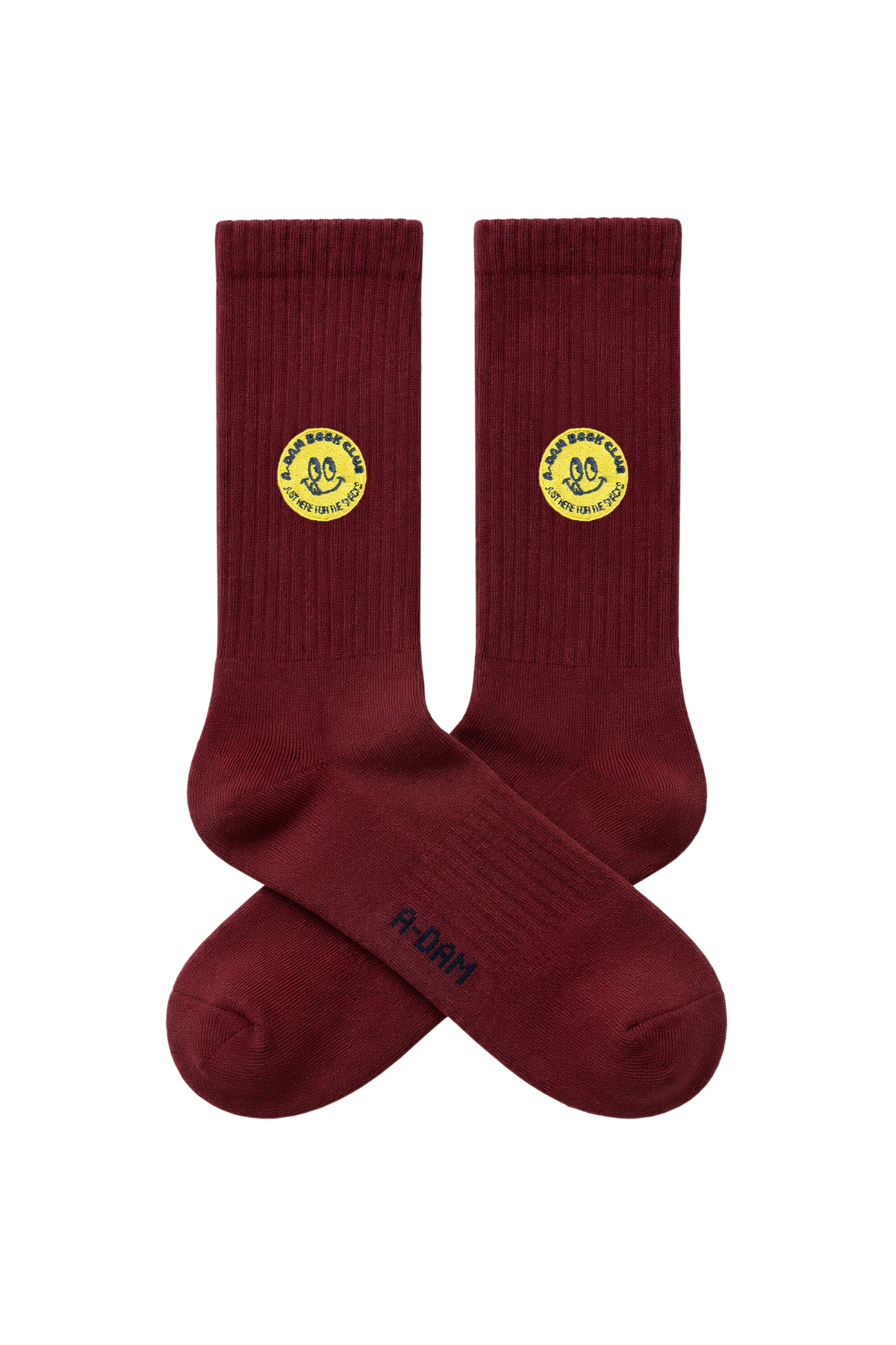 CHAMP crew socks Red Smiley