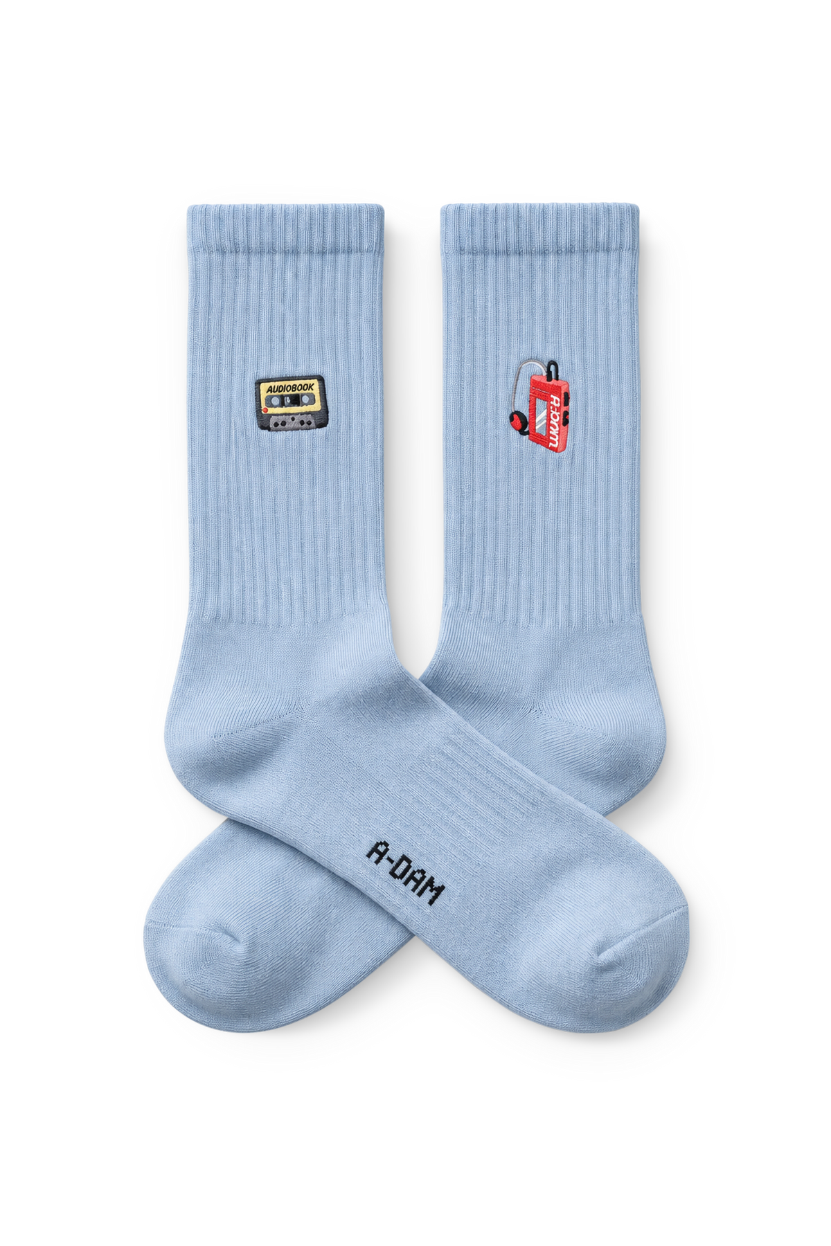 CHAMP Crew Socken Blau Walkman_Cassette Tape