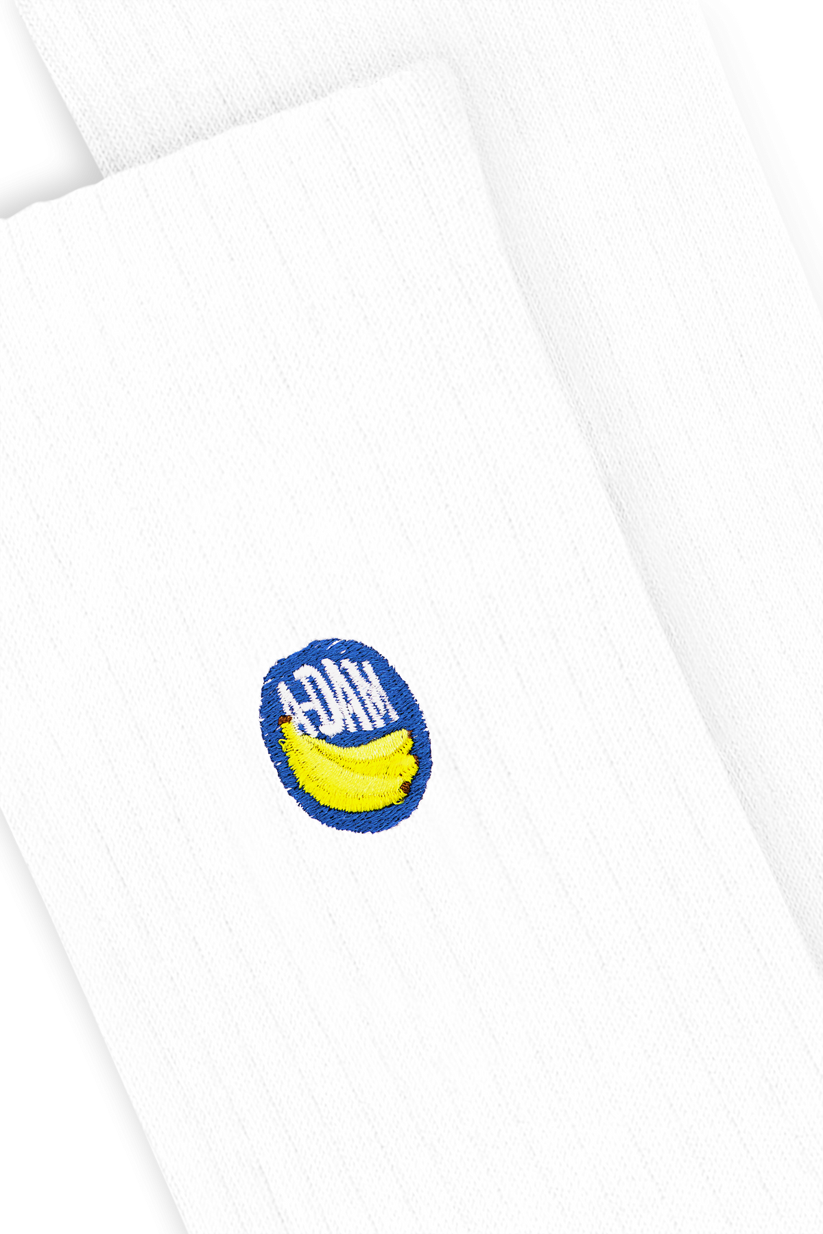 CHAMP Crew Socken Weiß Banana Sticker
