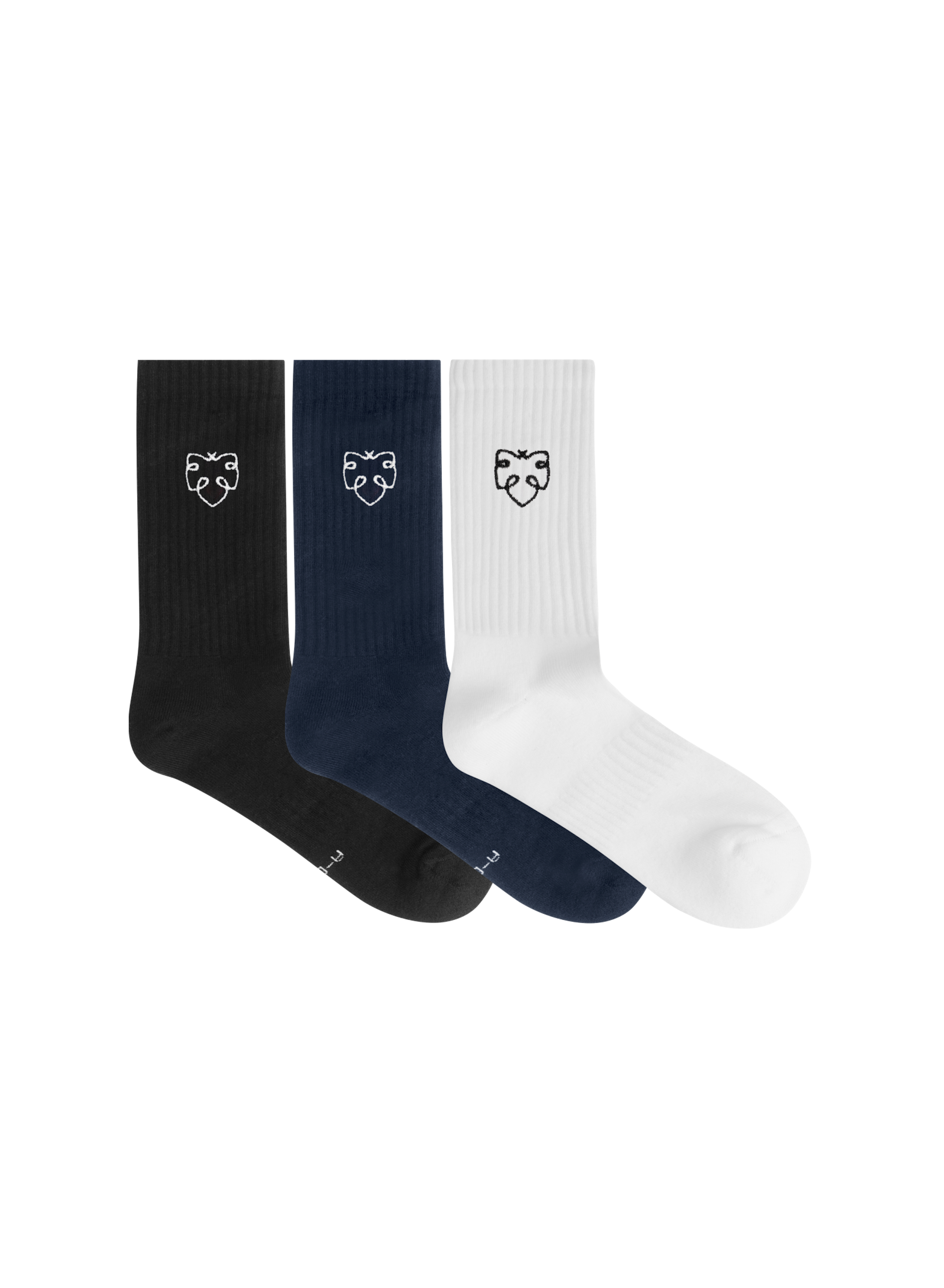 Crew-Socken mit Logo im 3er-Pack