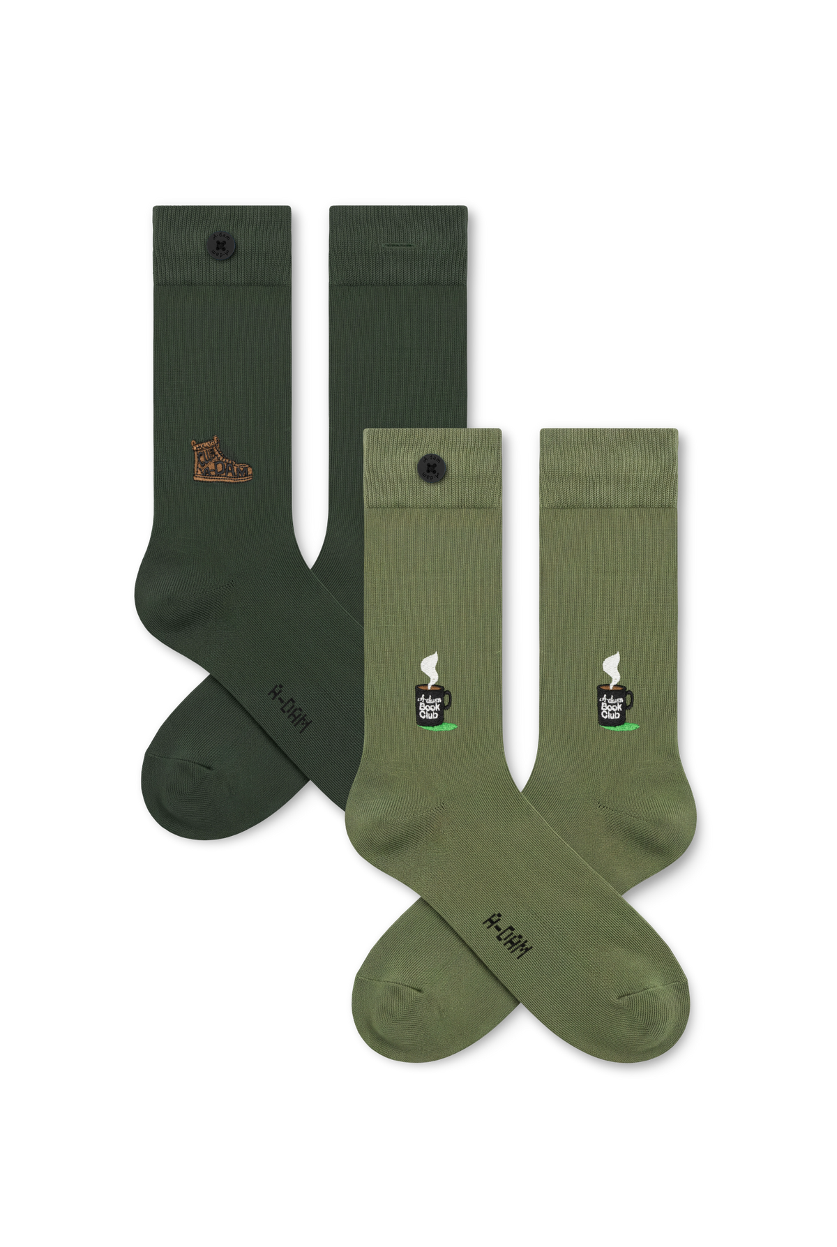 ICON Socks 2P Green Boot Coffeecup
