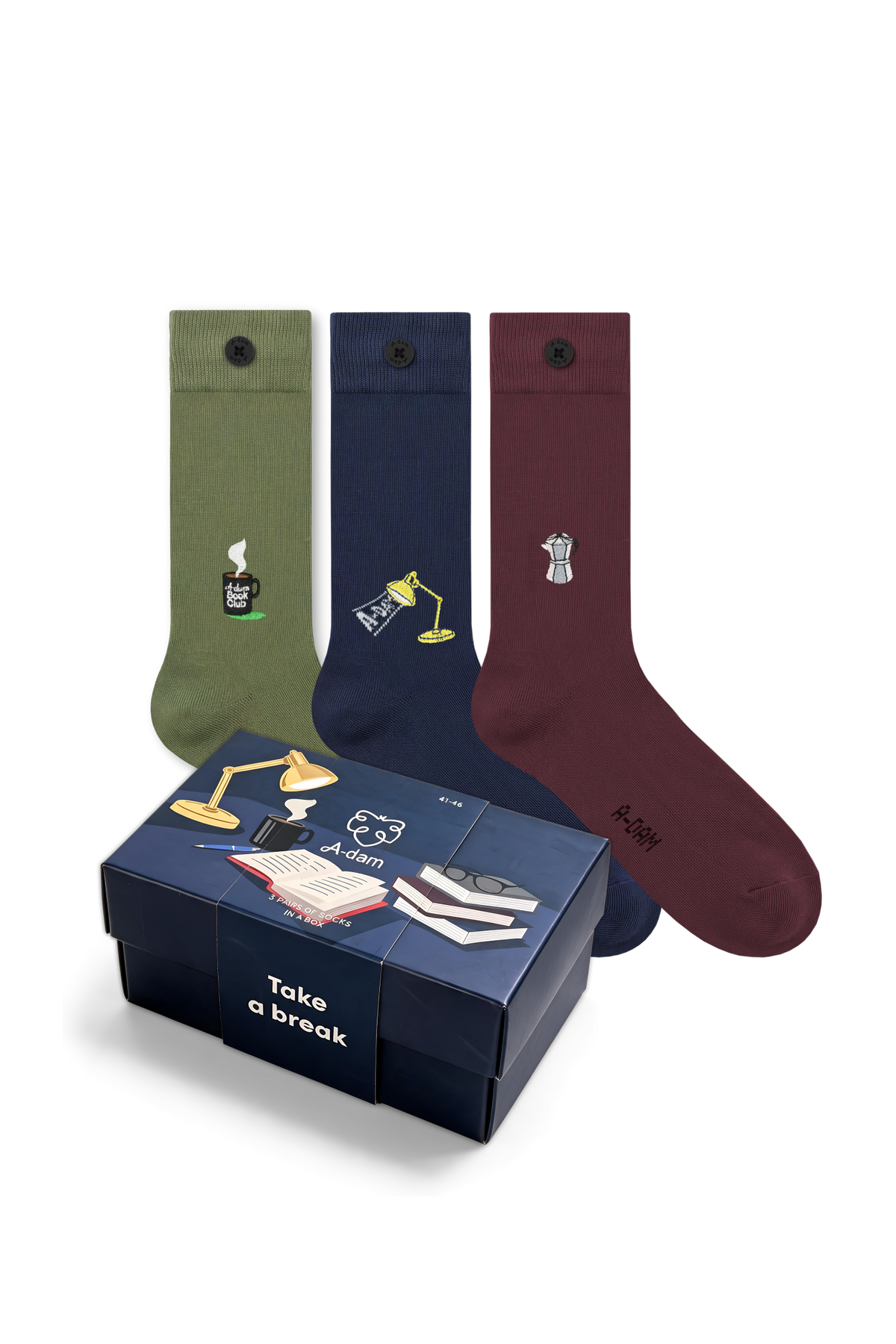ICON Socks 3P Lamp Coffee Percolator Giftbox