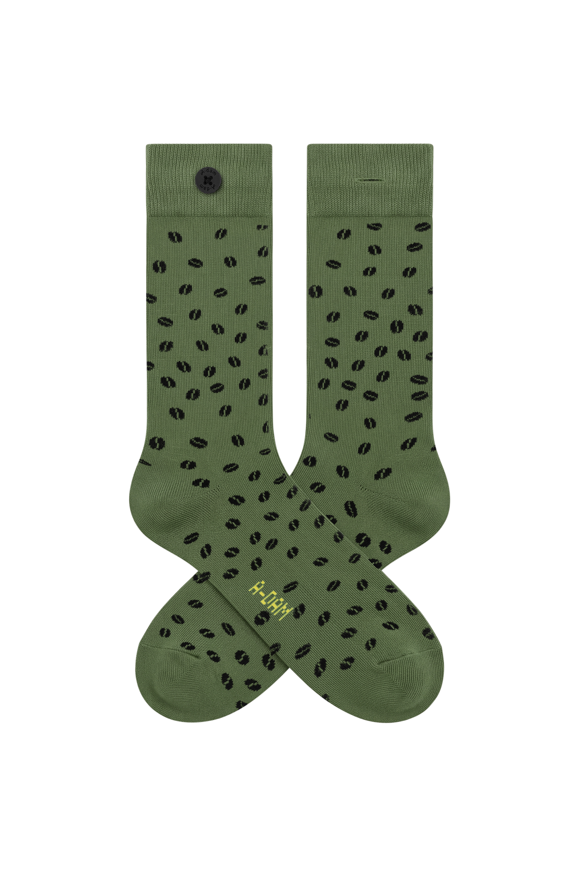 ICON Socks Green Coffee Falling Beans