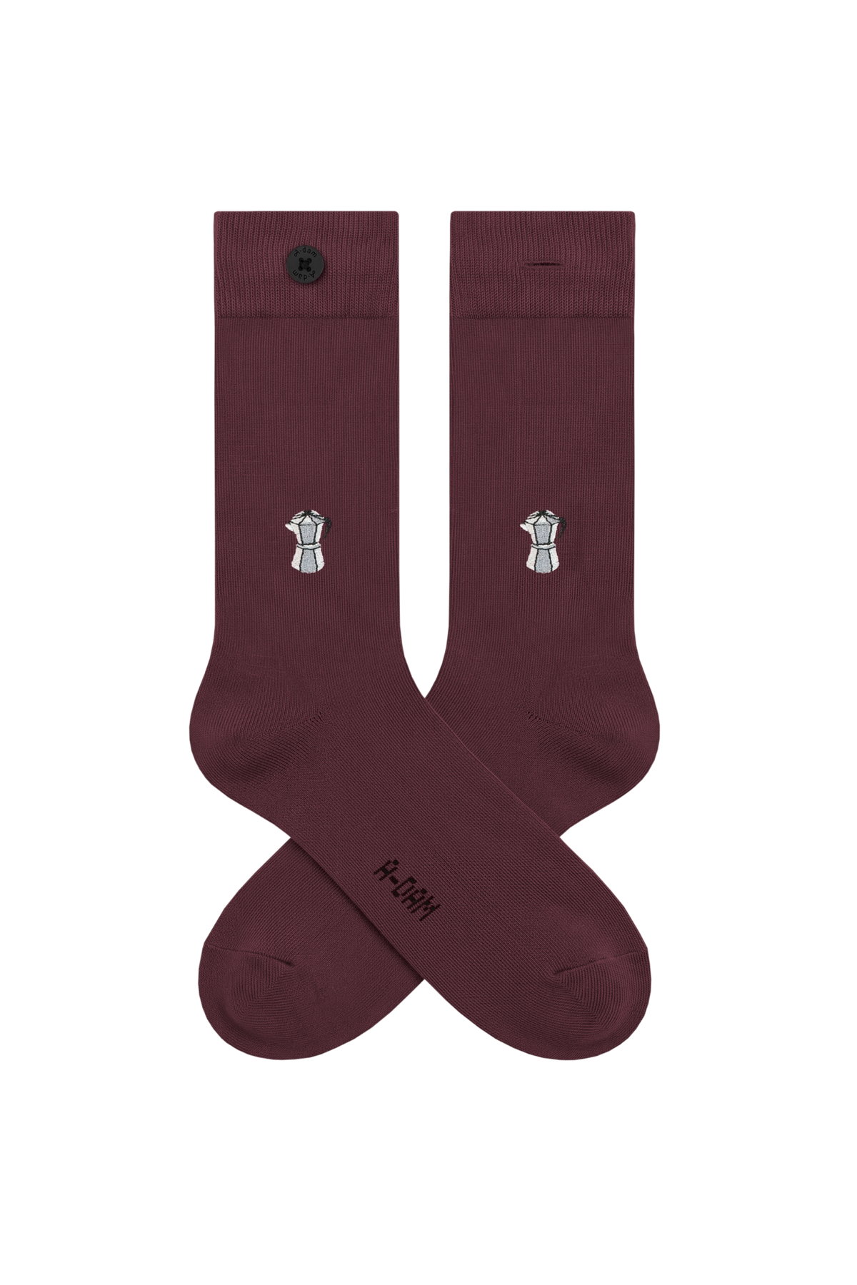 ICON Casual Socks 2P Navy Croissant Burgundy Percolator