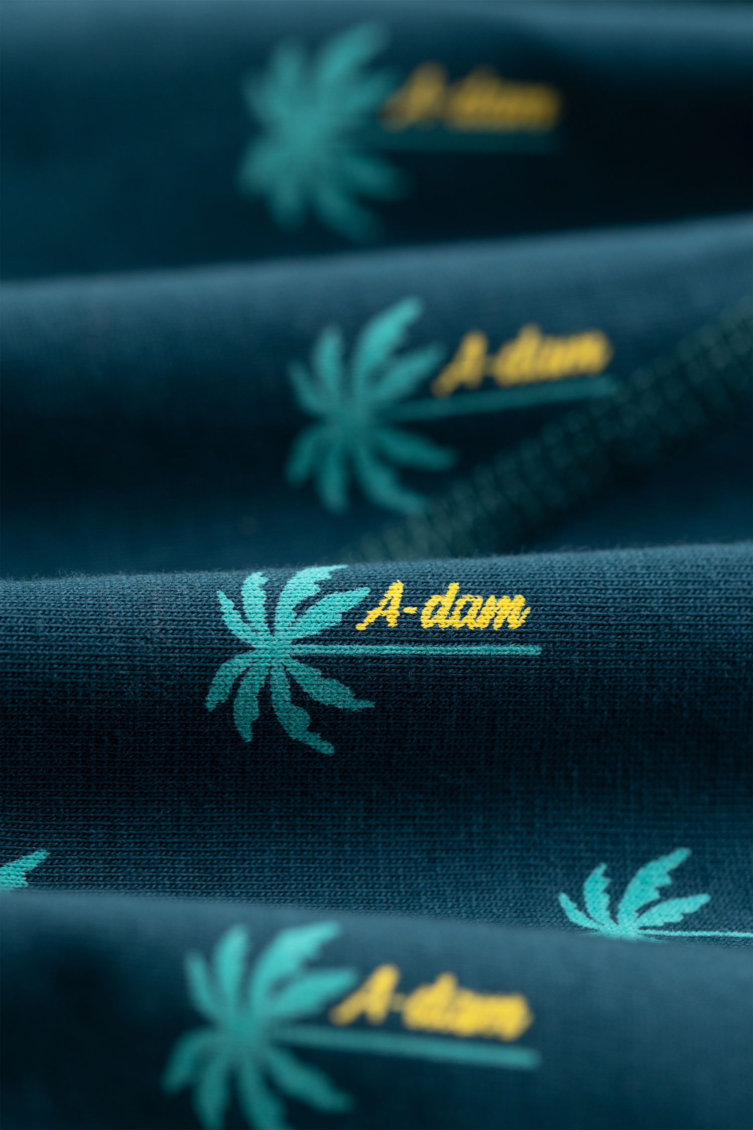 A-dam Palms & Dark Navy Solid 3-Pack