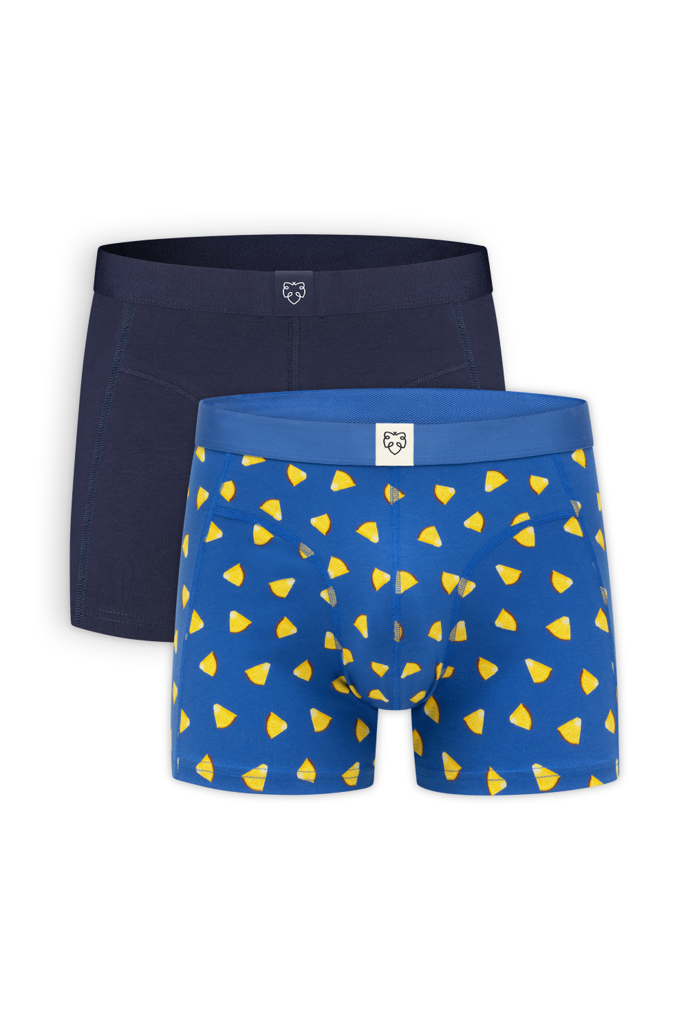 Blue Pineapple Juice & Dark Navy Solid 2-Pack