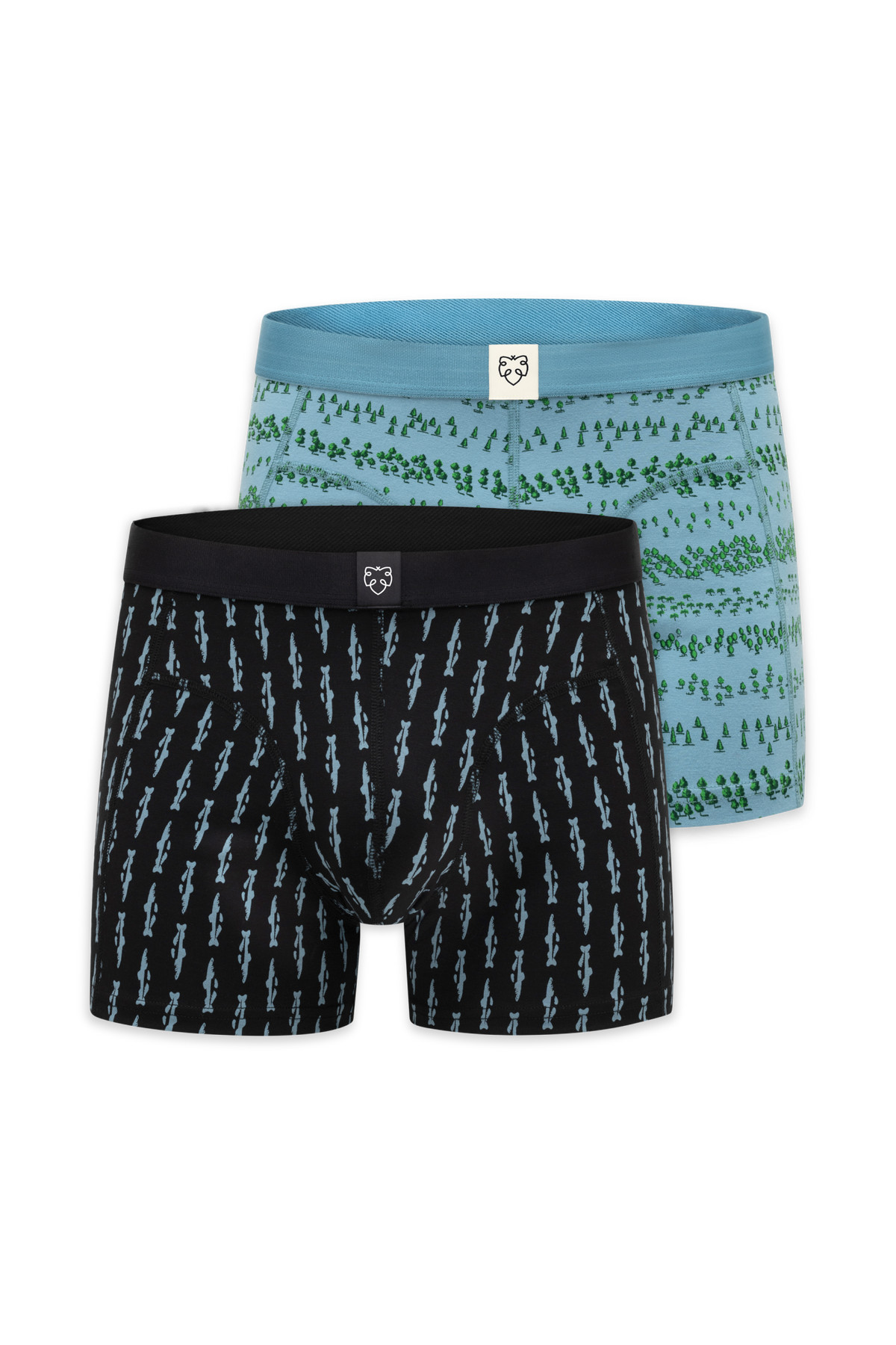 ACE Boxer short 2P Blue Forest_Black Trouts