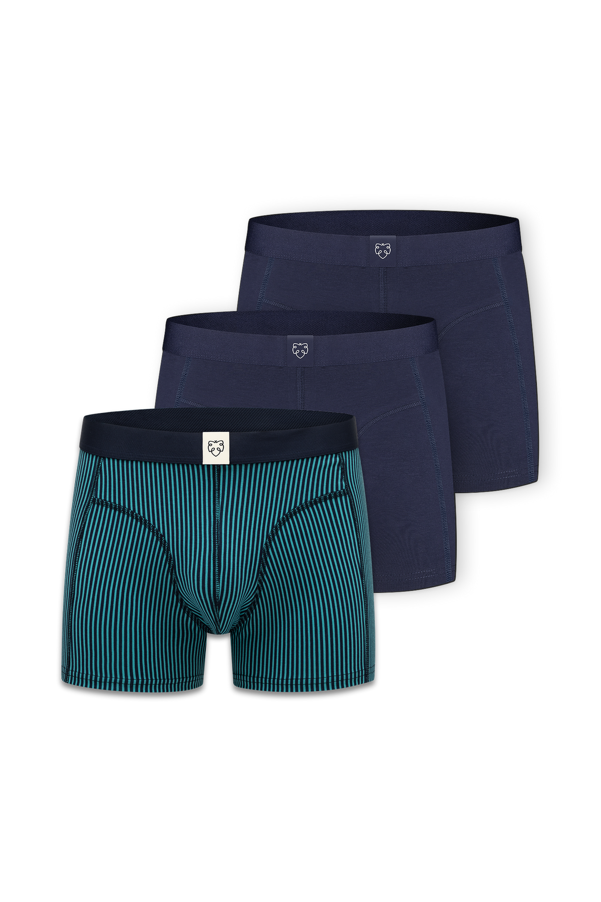 ACE Boxer short 3P Navy Twotone stripe_Dark Navy