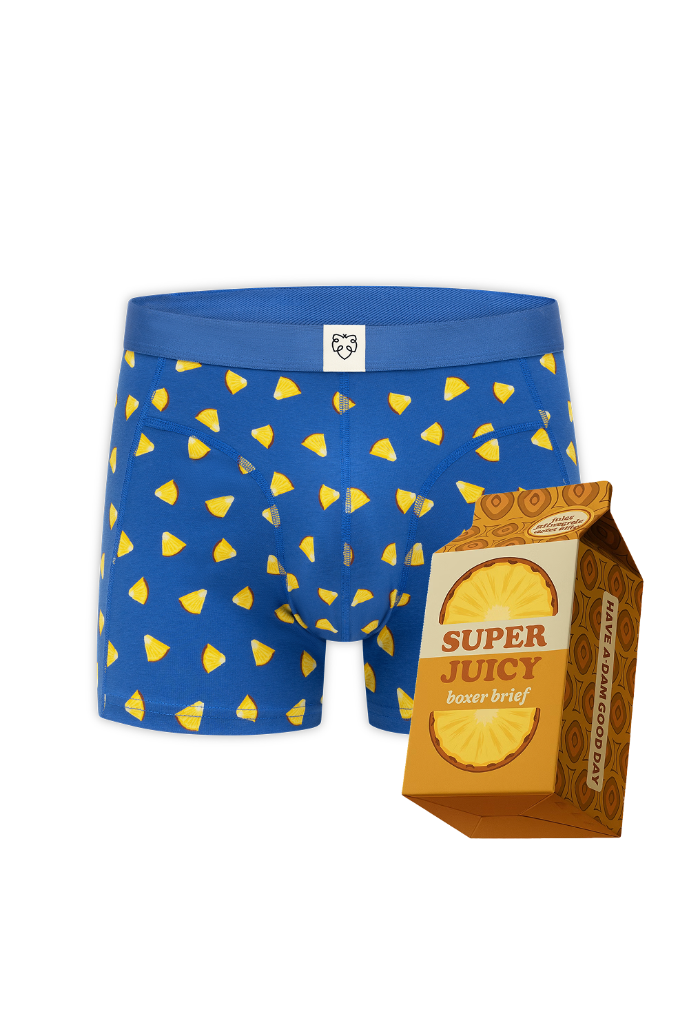 Blue Pineapple Juice Carton Giftbox