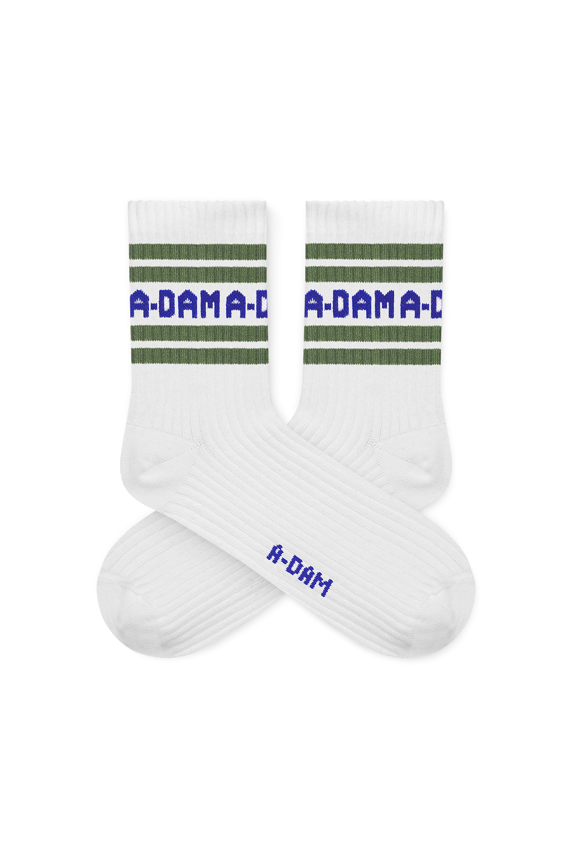 White A-dam Striped