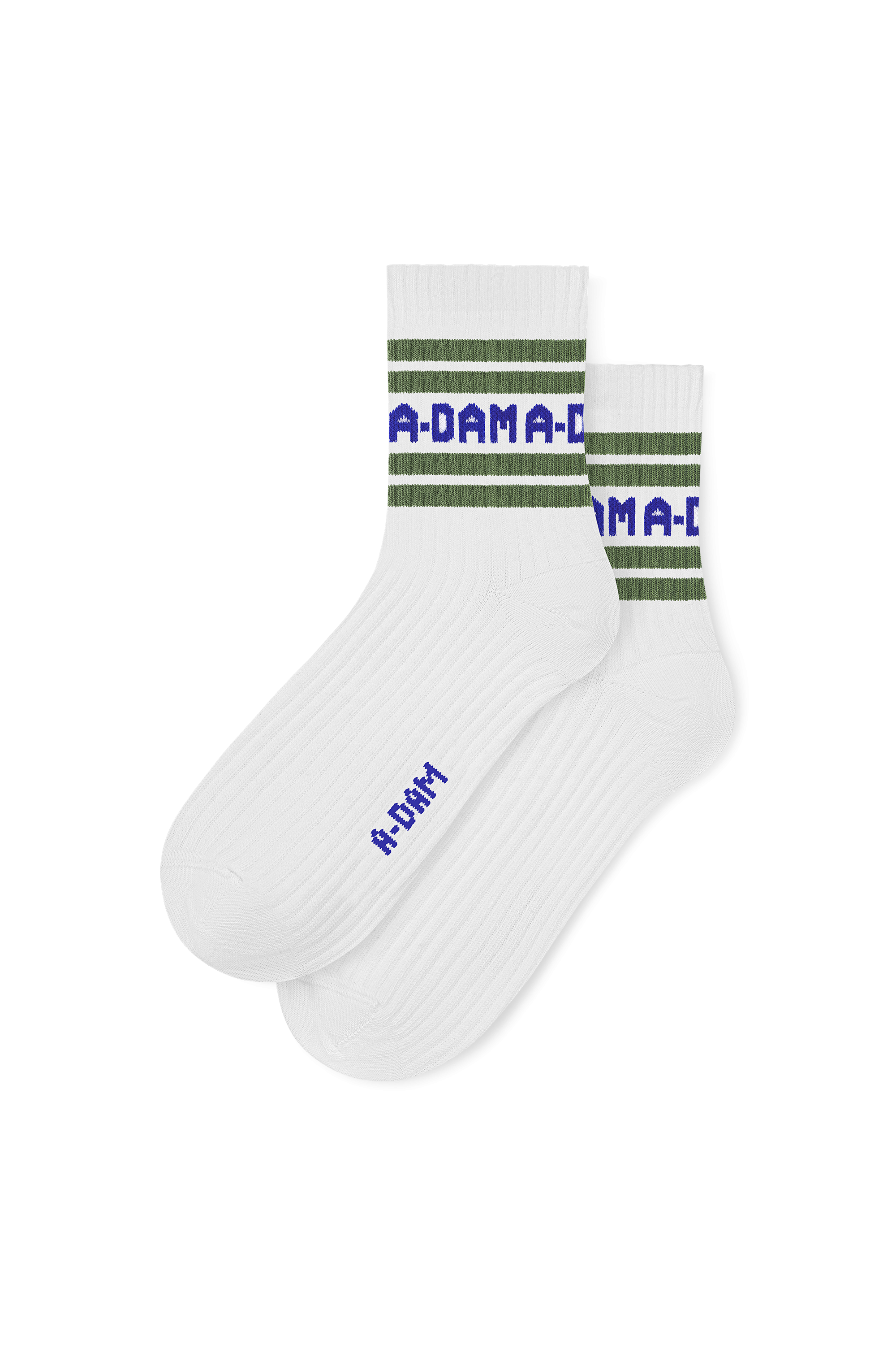 White A-dam Striped